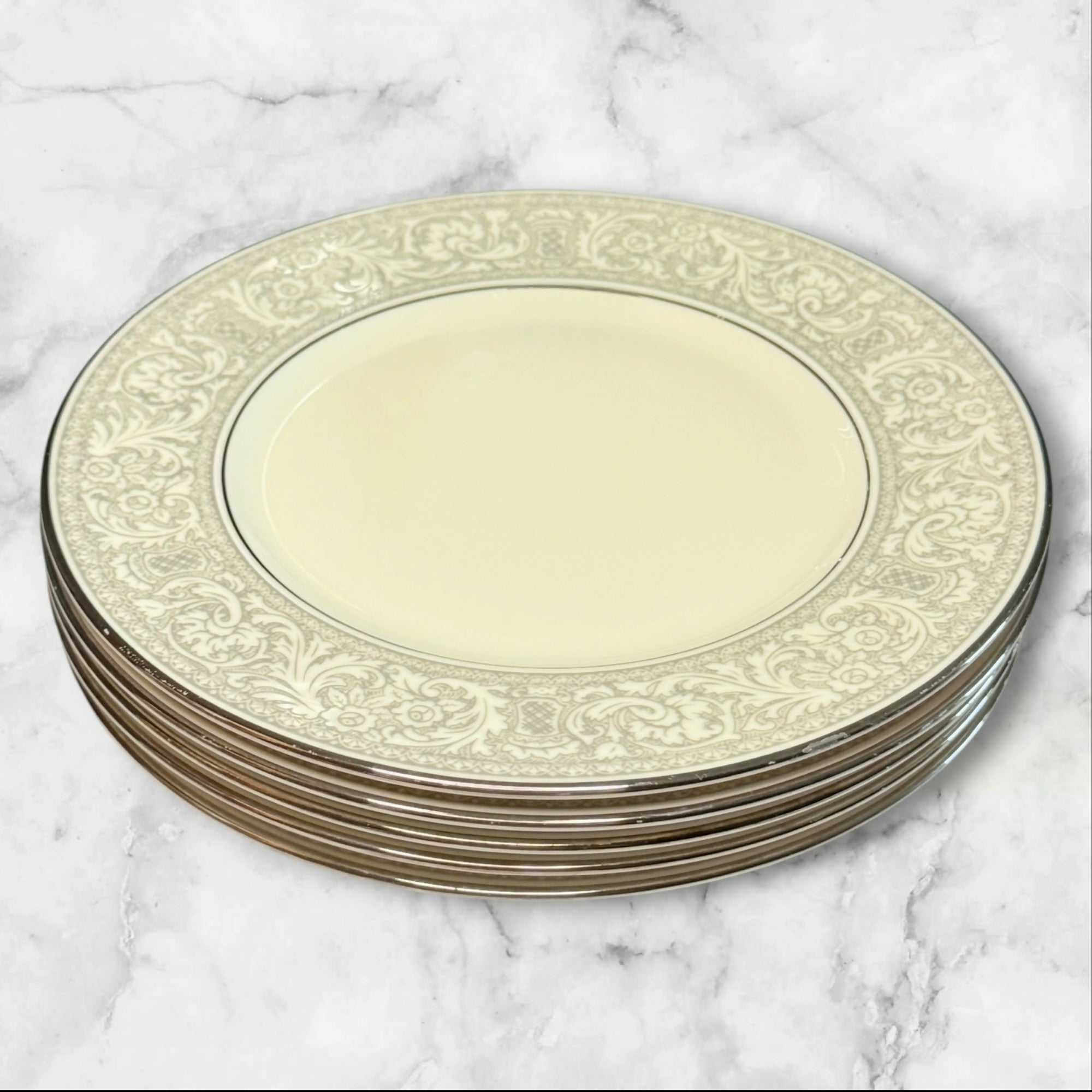 Franciscan Renaissance Platinum Salad Plates Set of 5 | Excellent