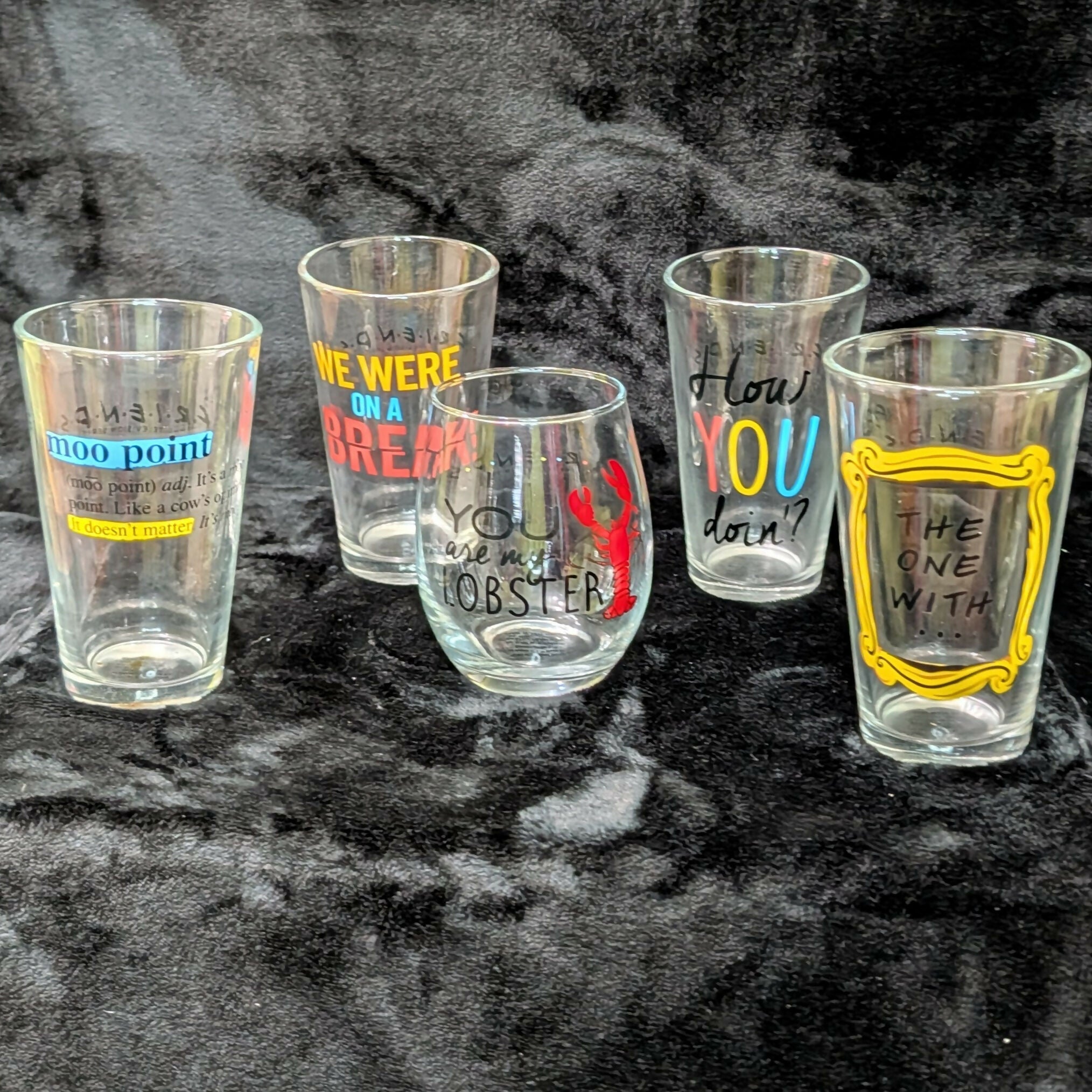 Set of 5 Friends glasses