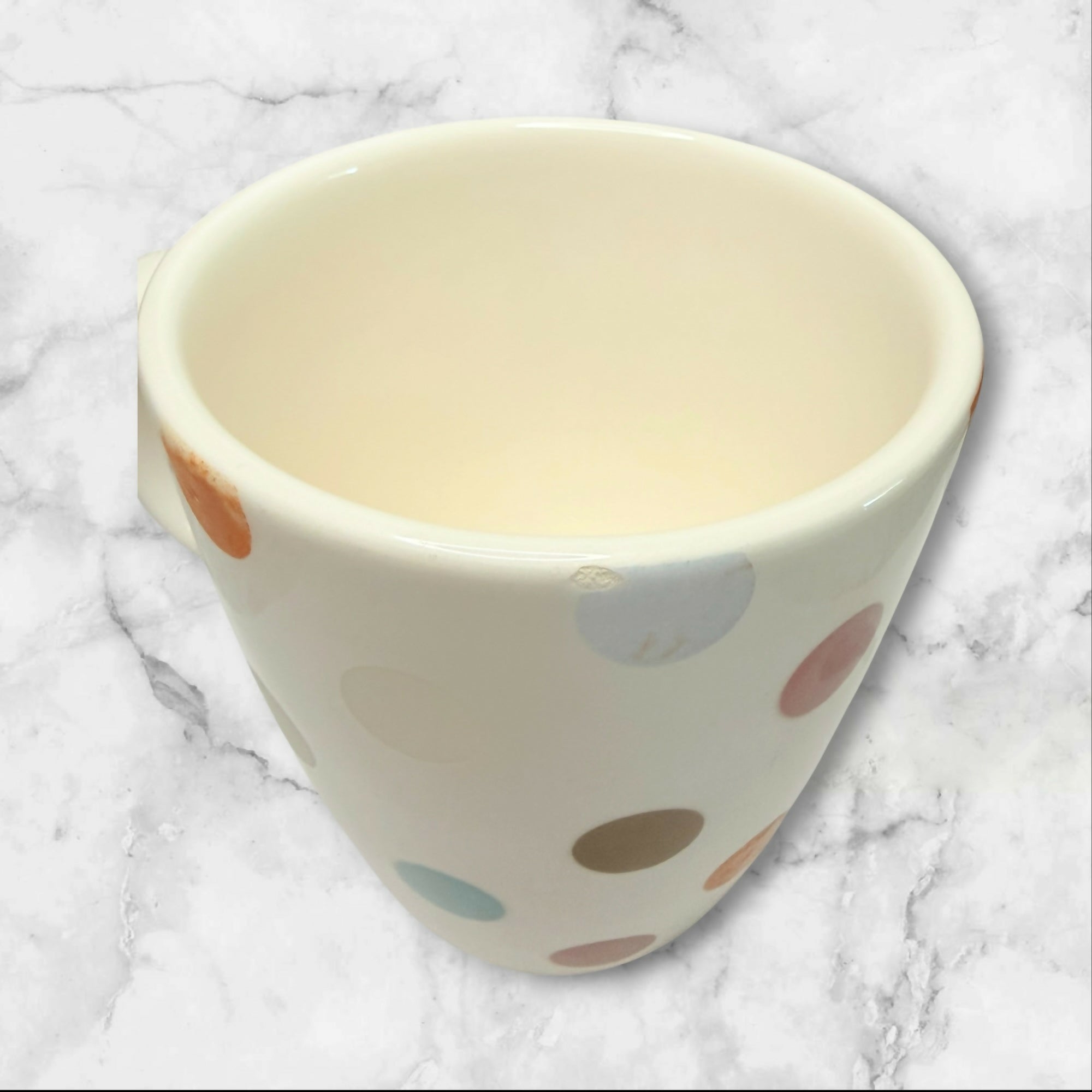 Pier 1 Confetti Polka Dot Mugs Set of 2 | Colorful Ironstone Coffee Cups