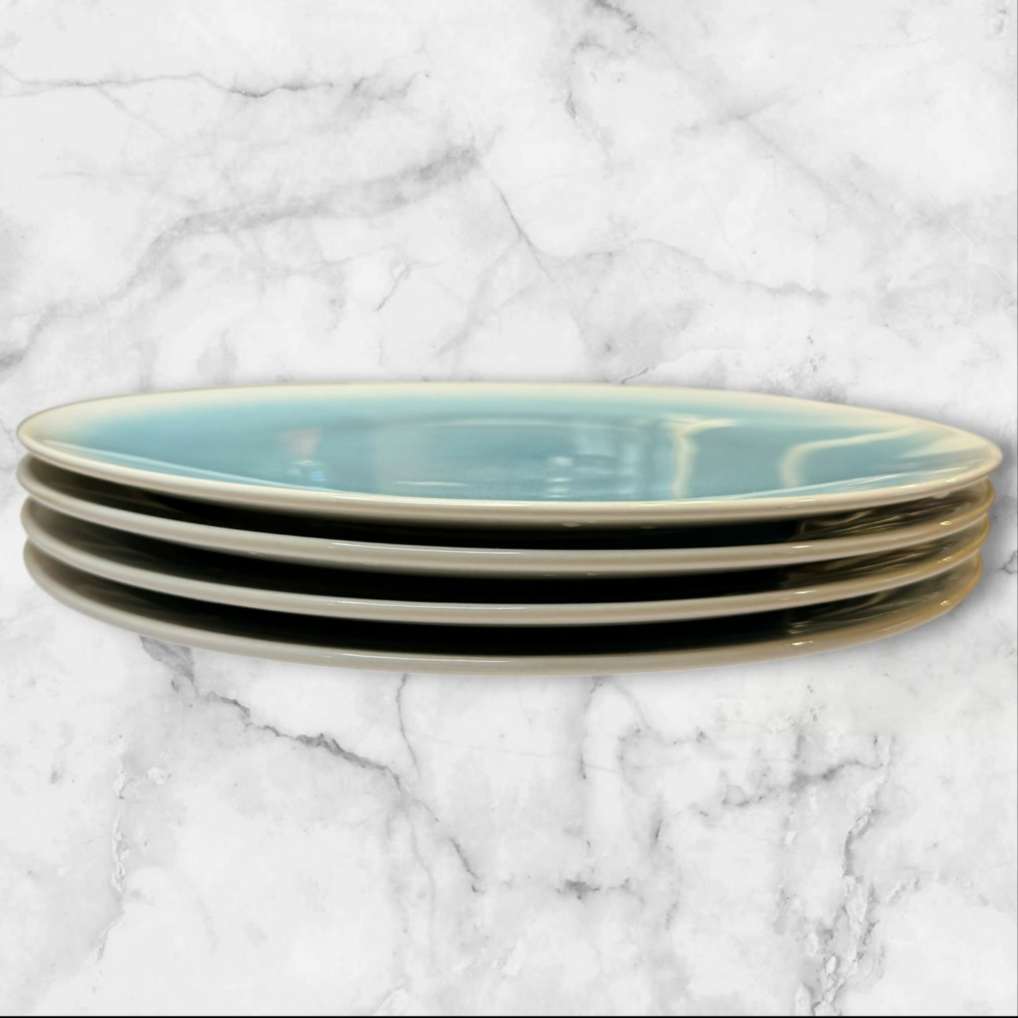 Food Network Harbor Blue Dinner Plates | Set of 4 | Excellent Condition