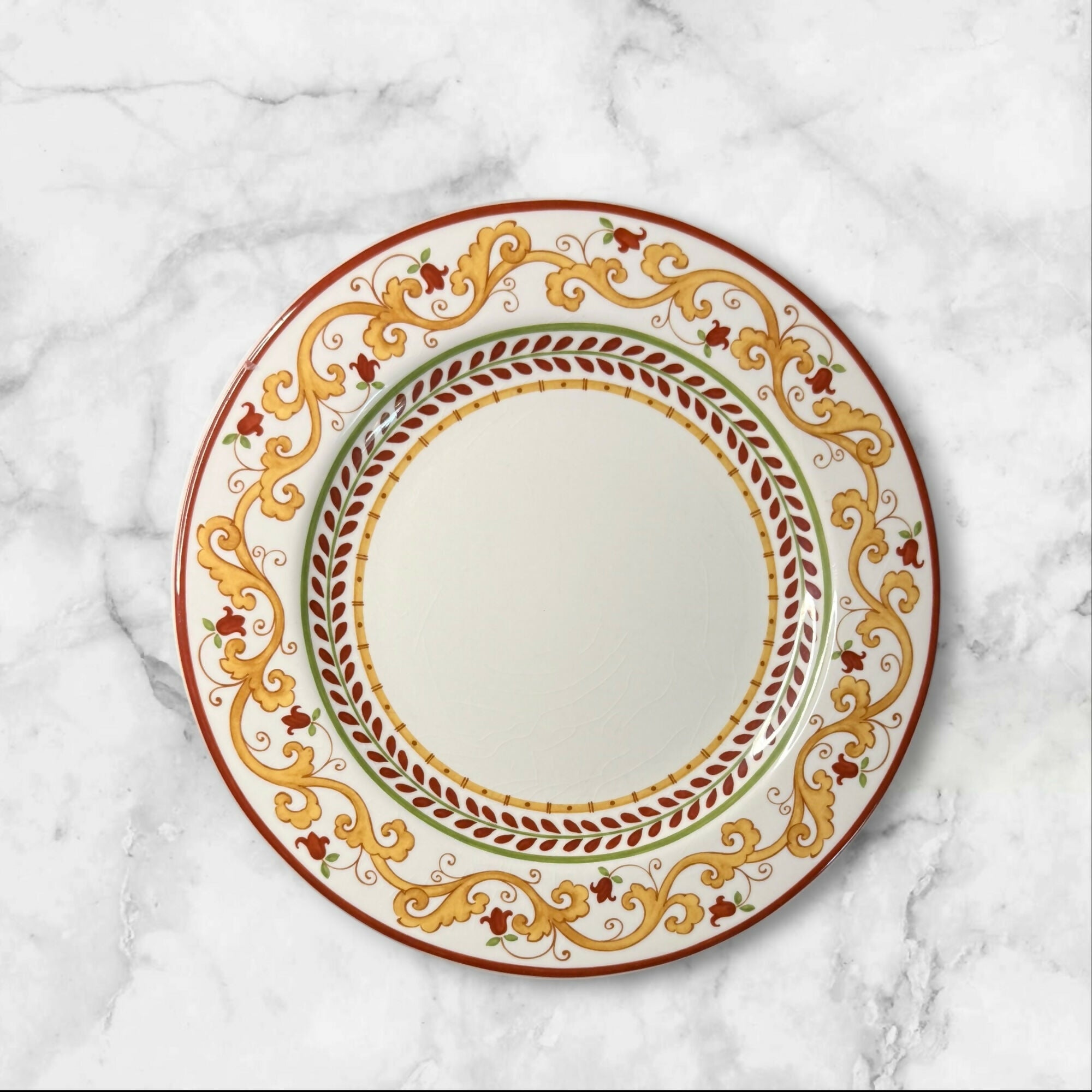 World Market Lisbon Dinner Plates | Set of 3 | Portuguese Stoneware | Good Condition