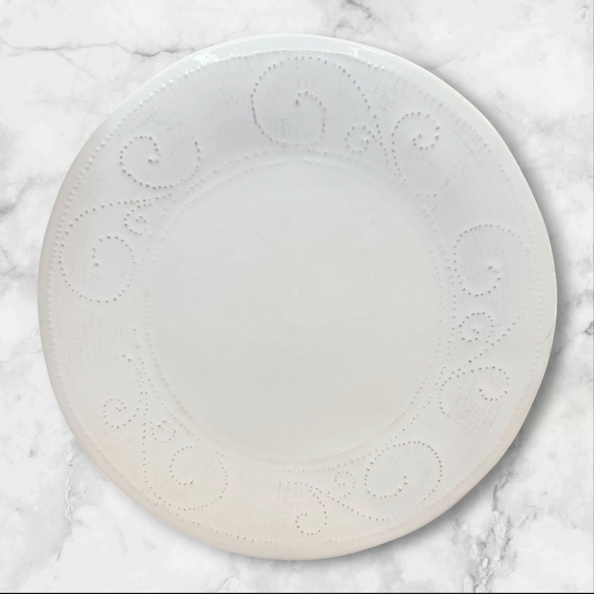 Sweet Ceramics SWZ1 White Dinner Plates | Set of 5 | Gently Used