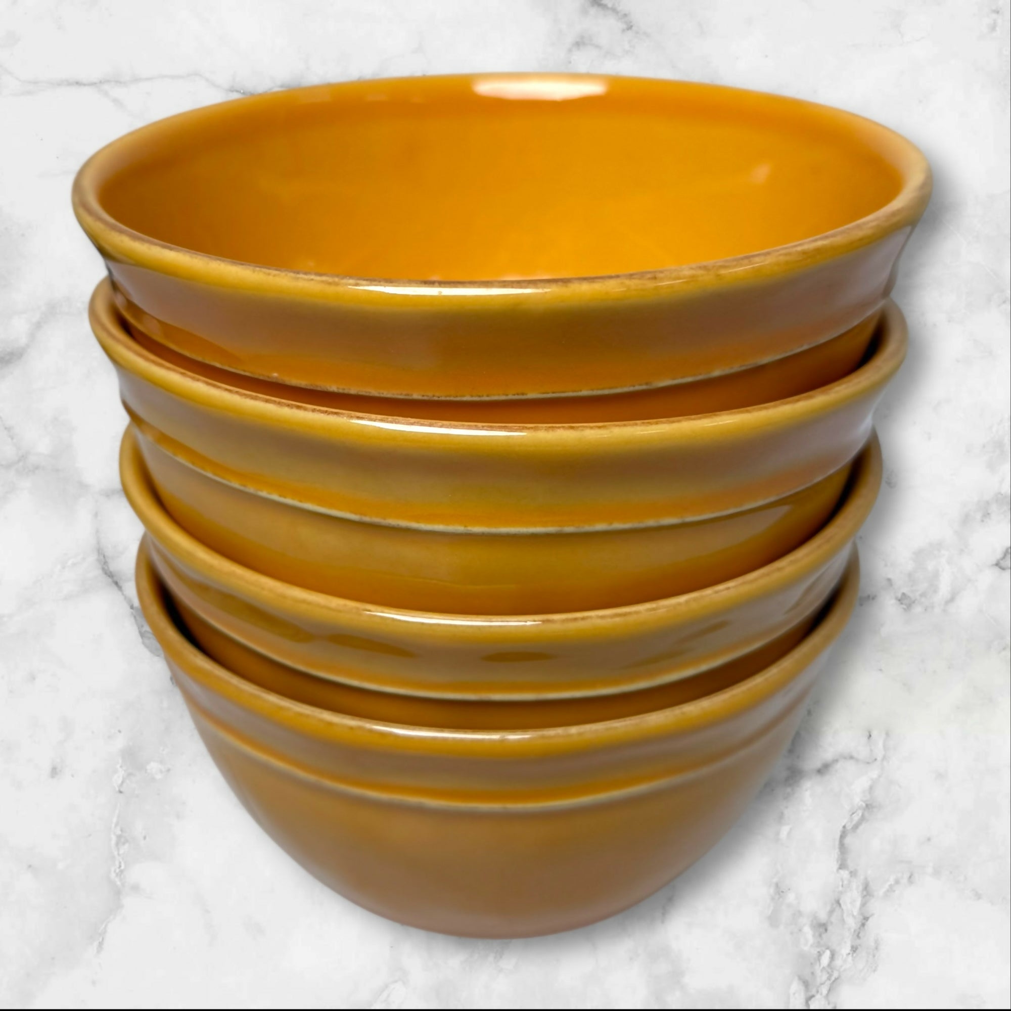 Pottery Barn Cambria Saffron Soup Cereal Bowls | Set of 4 | Immaculate