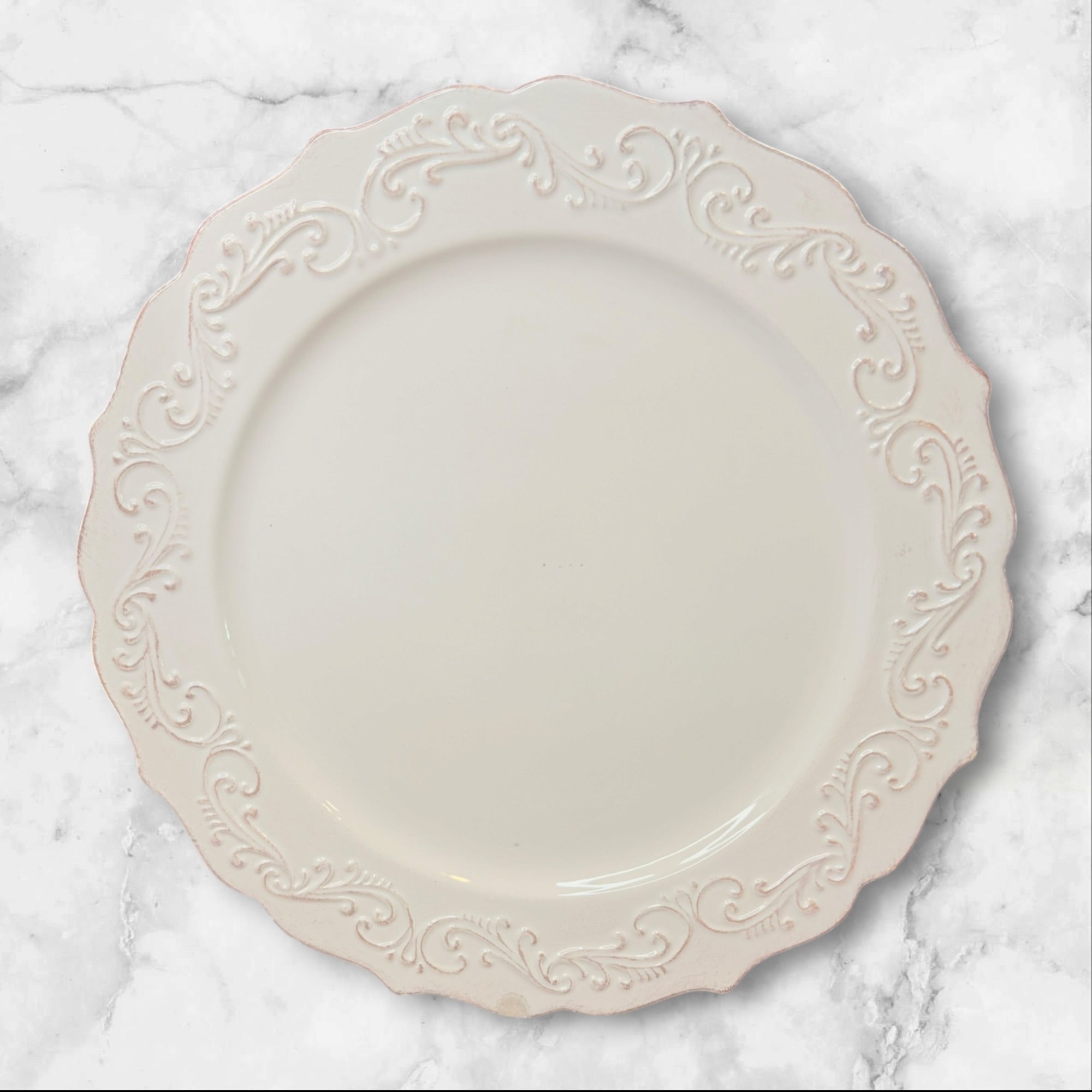 Pier 1 Antique Scroll Dinner Plates | Set of 6 | Good Condition
