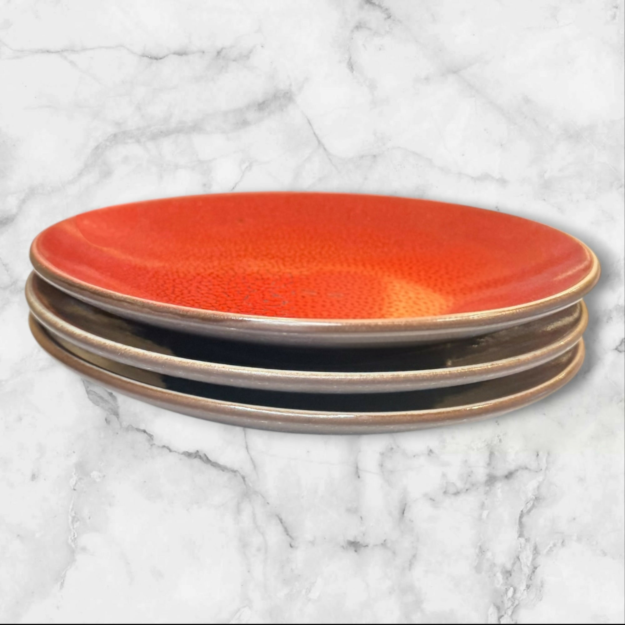 Jars France Tourron Cerise Salad Dessert Plates | Set of 3 | Excellent Condition