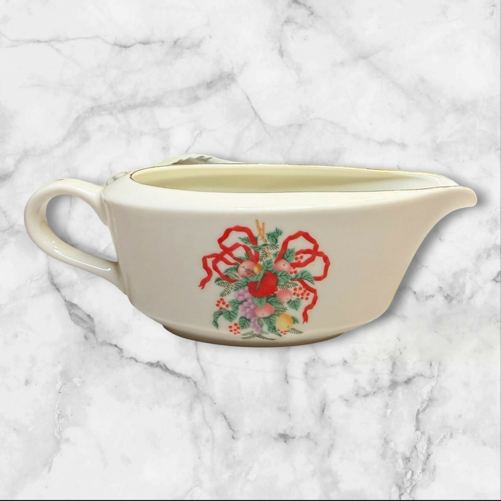 JCPenney Cranberry Hill Gravy Boat & Underplate | Great Condition