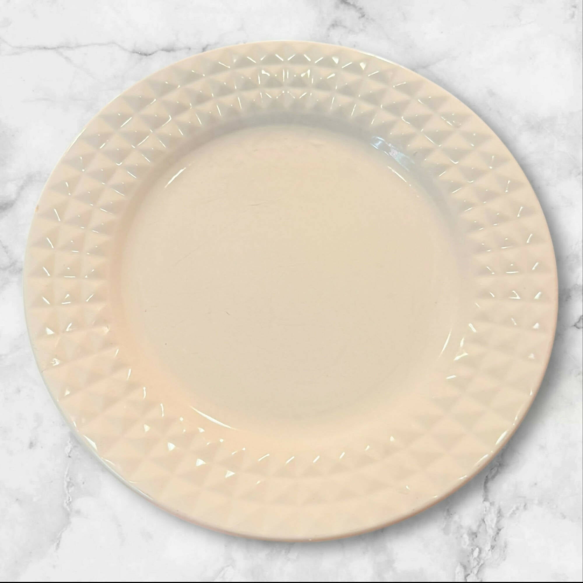 Coventry Stud White Dinner Plates | Set of 4 | Fair Condition | Gently Used