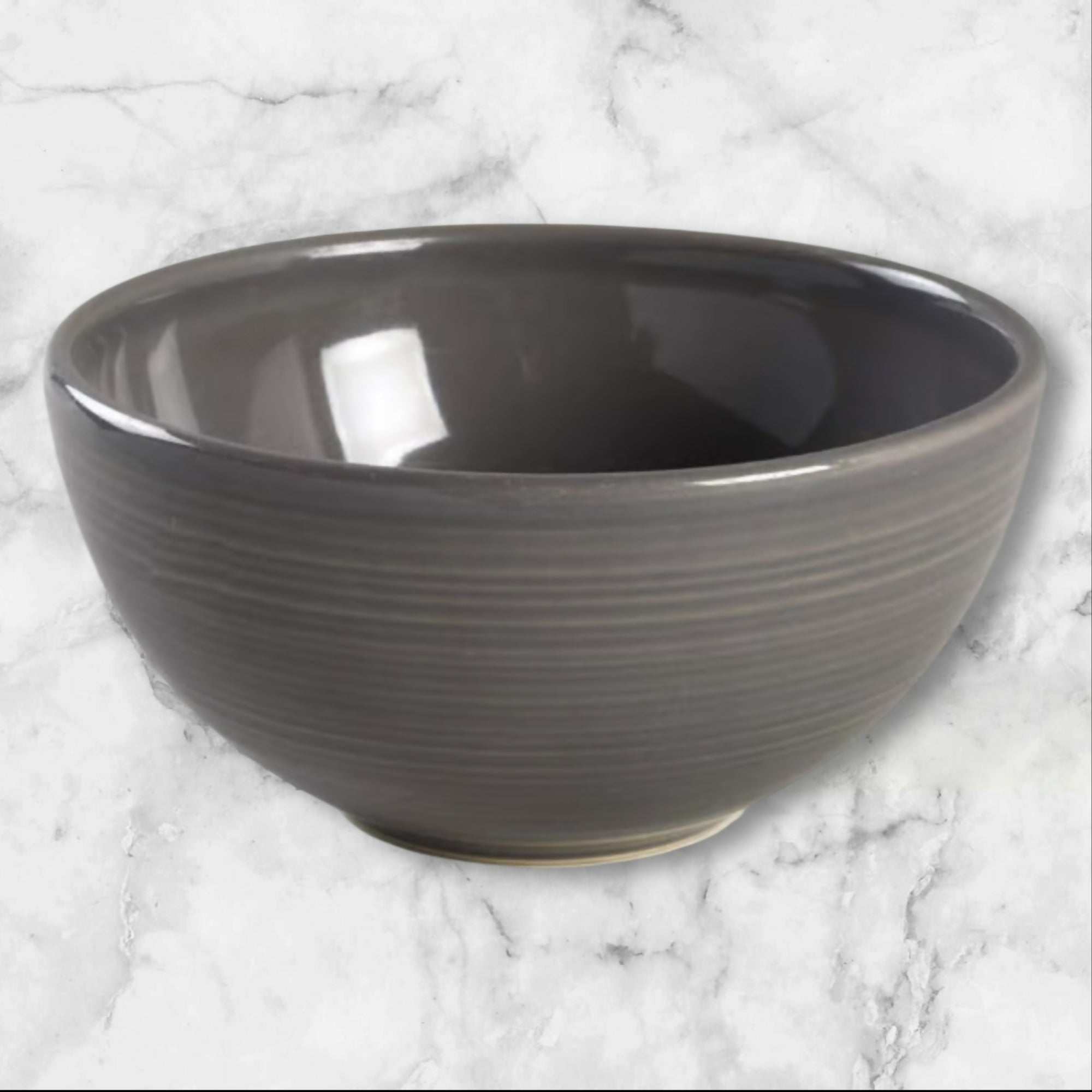 Pottery Barn Joshua-Gray Stoneware Bowls | Set of 4 | Excellent Condition