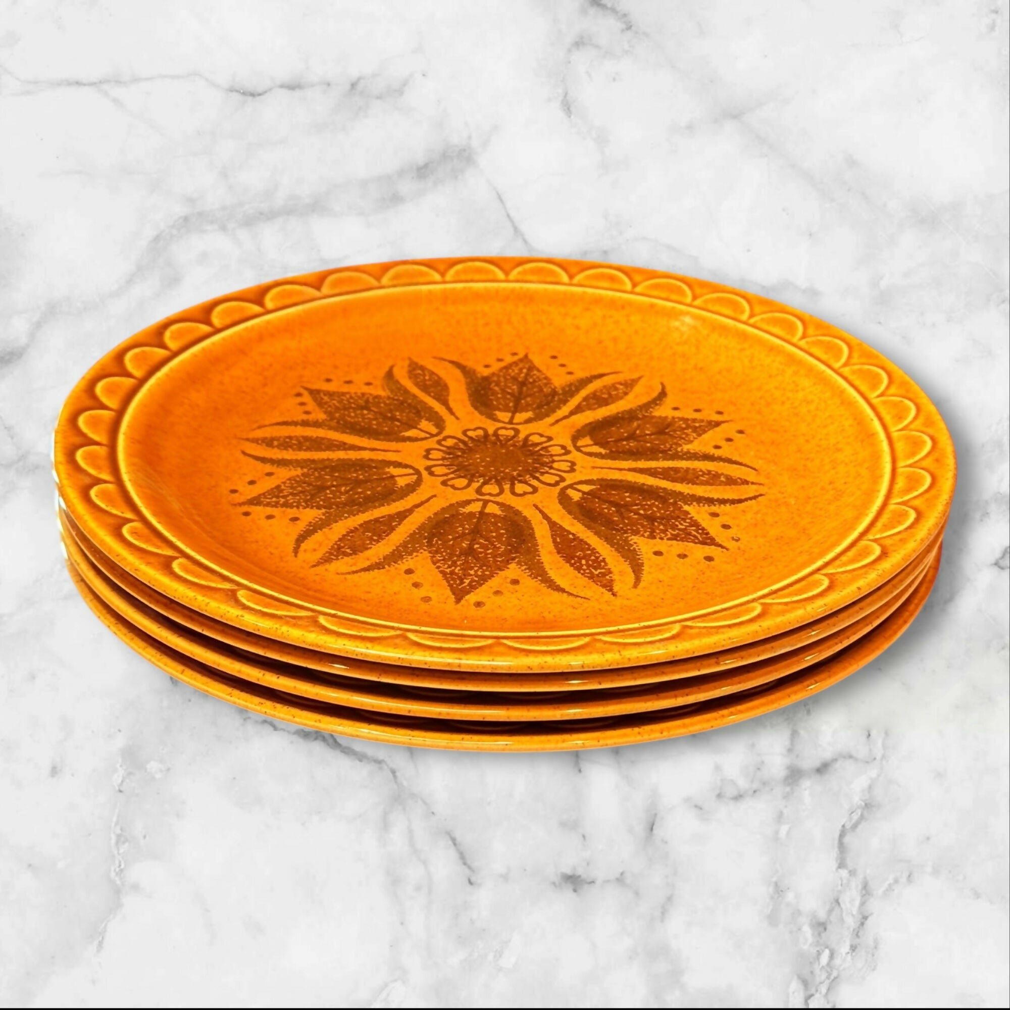 Homer Laughlin Golden Harvest Dinner Plates | Set of 4 | Great Condition