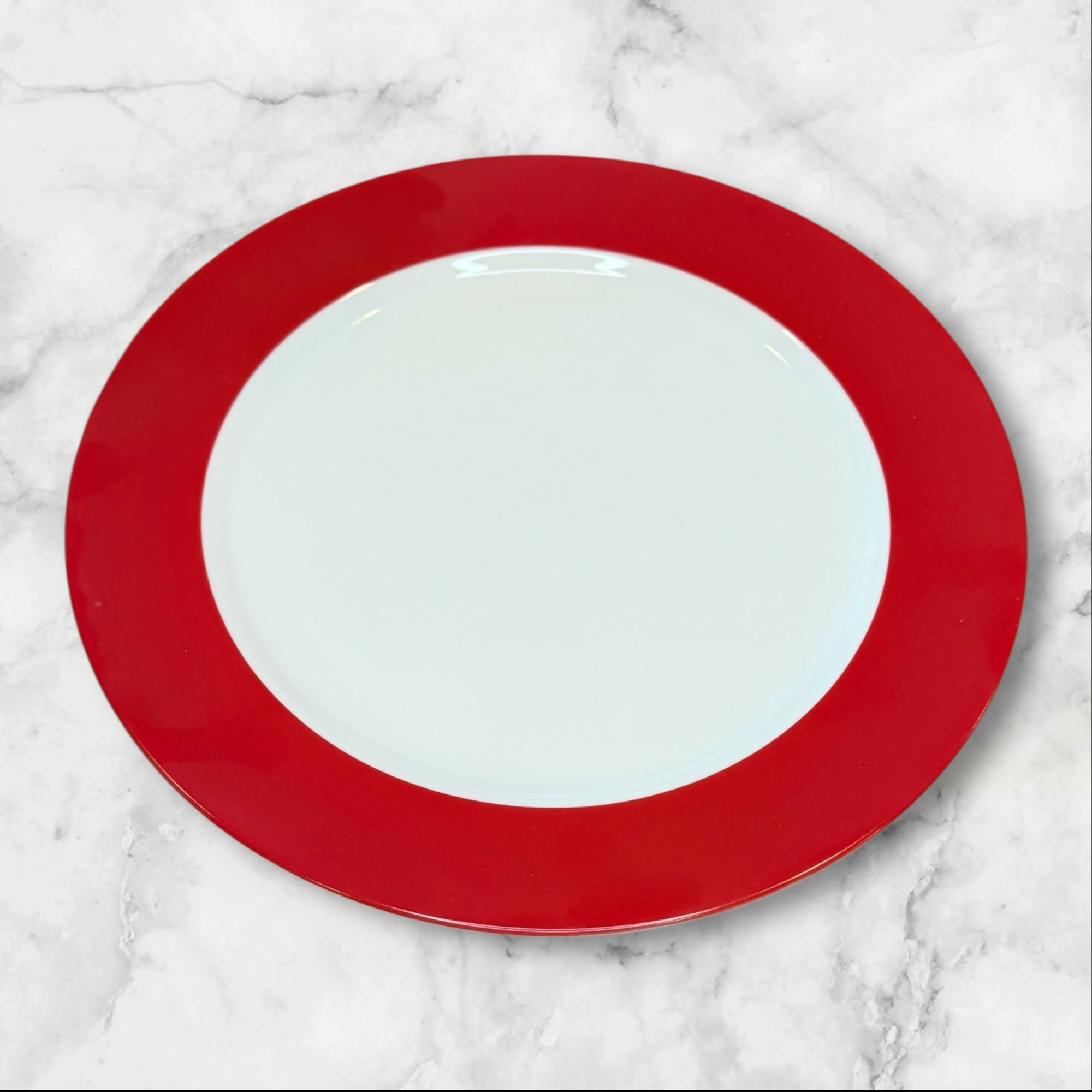 Ten Strawberry Street Red Rim Charger Plates 12.25” | Set of 4 | EUC