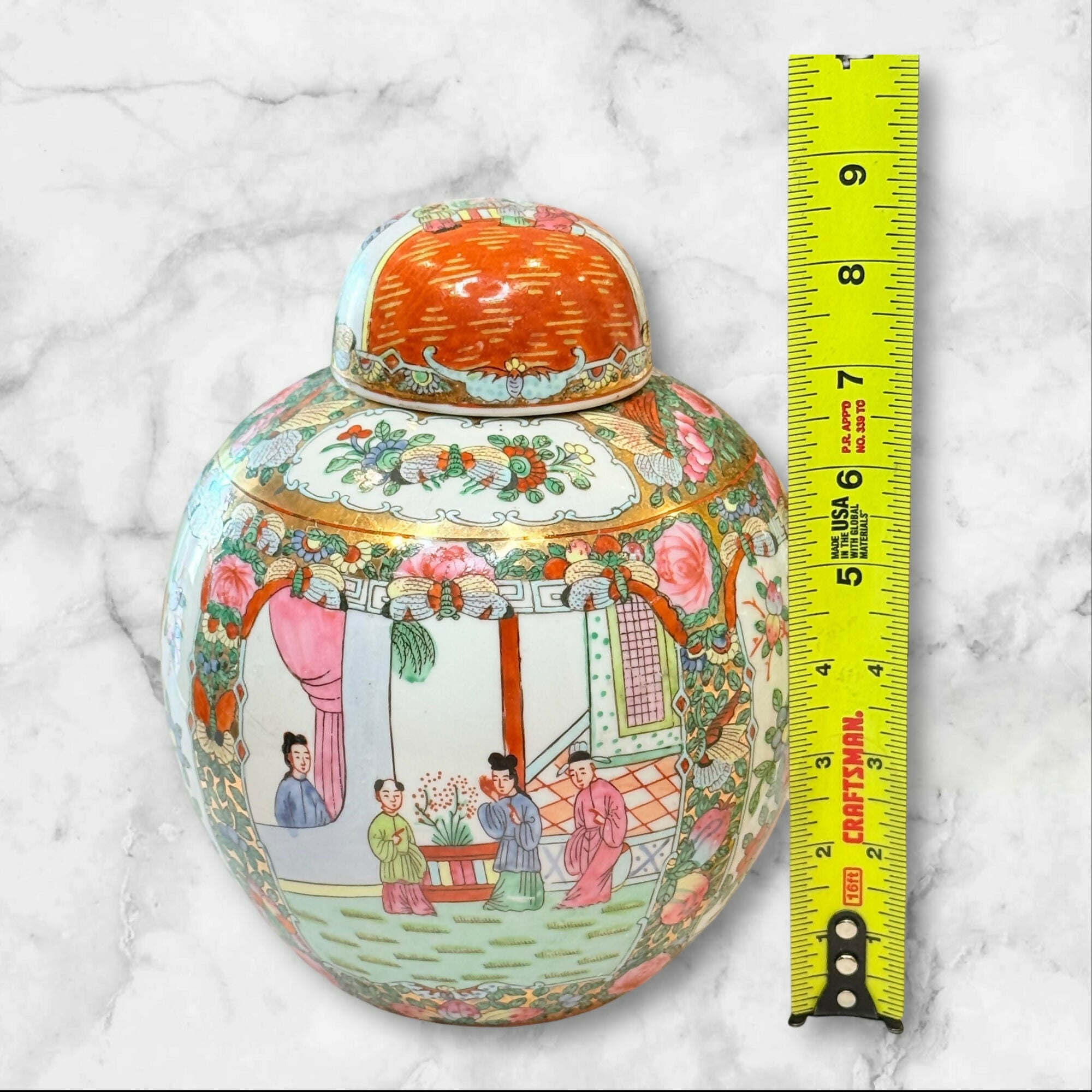 Smithsonian Oriental Export Porcelain Ginger Jar | Museum Reproduction | Excellent Condition