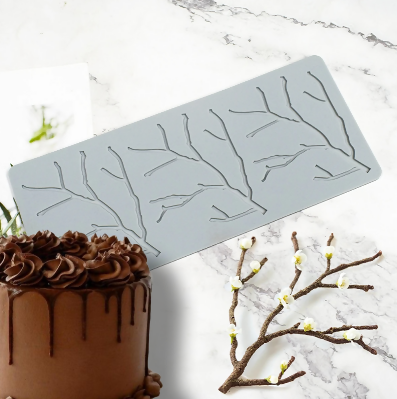Anygleam Fondant Molder Grey Blossom Stick Lace Pad Silicone Cake Baking Confectionery Tools
