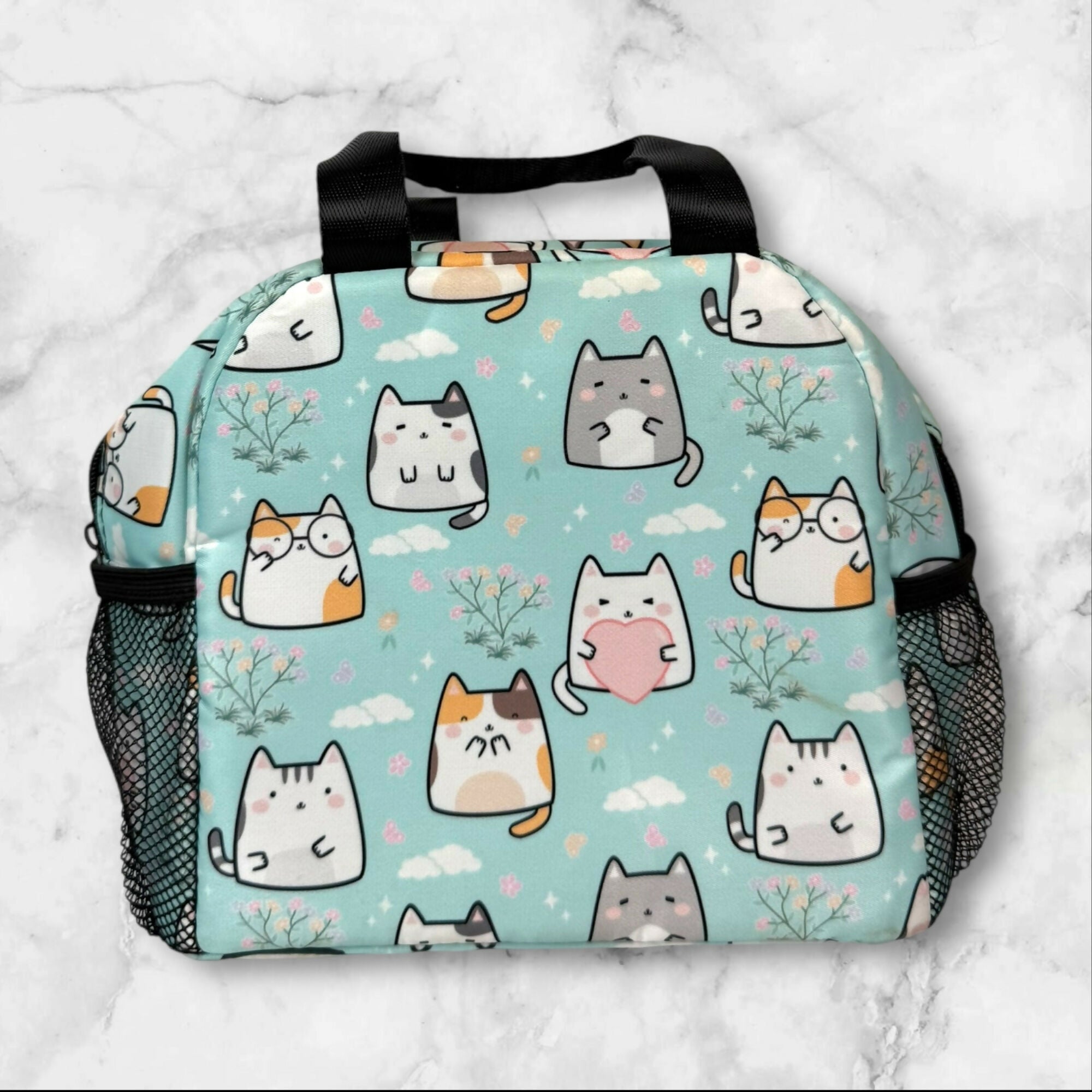 CUNEXTTIME Cat Print Insulated Lunch Bag