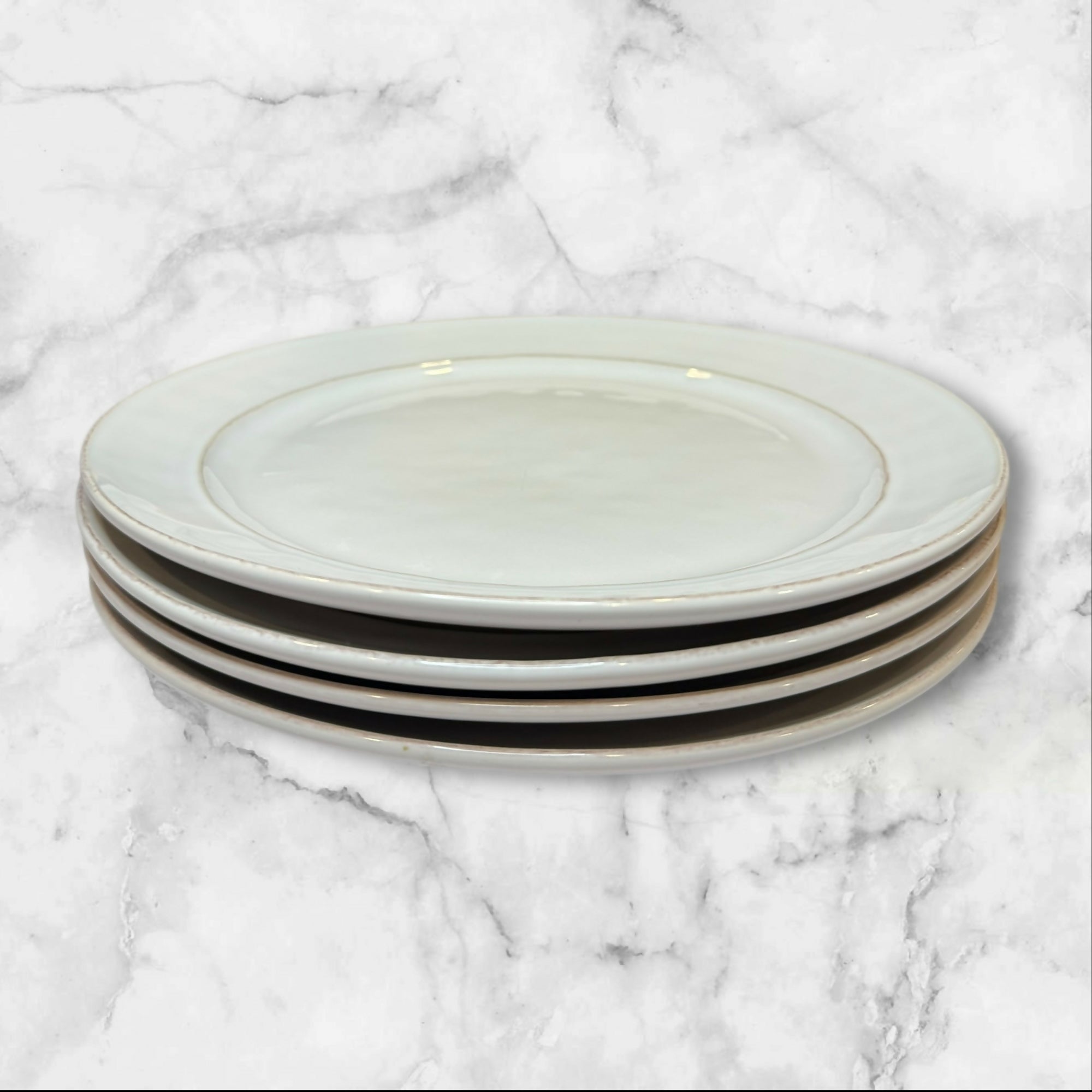 Pottery Barn Cambria White Dinner Plates | Set of 4 | Great Condition