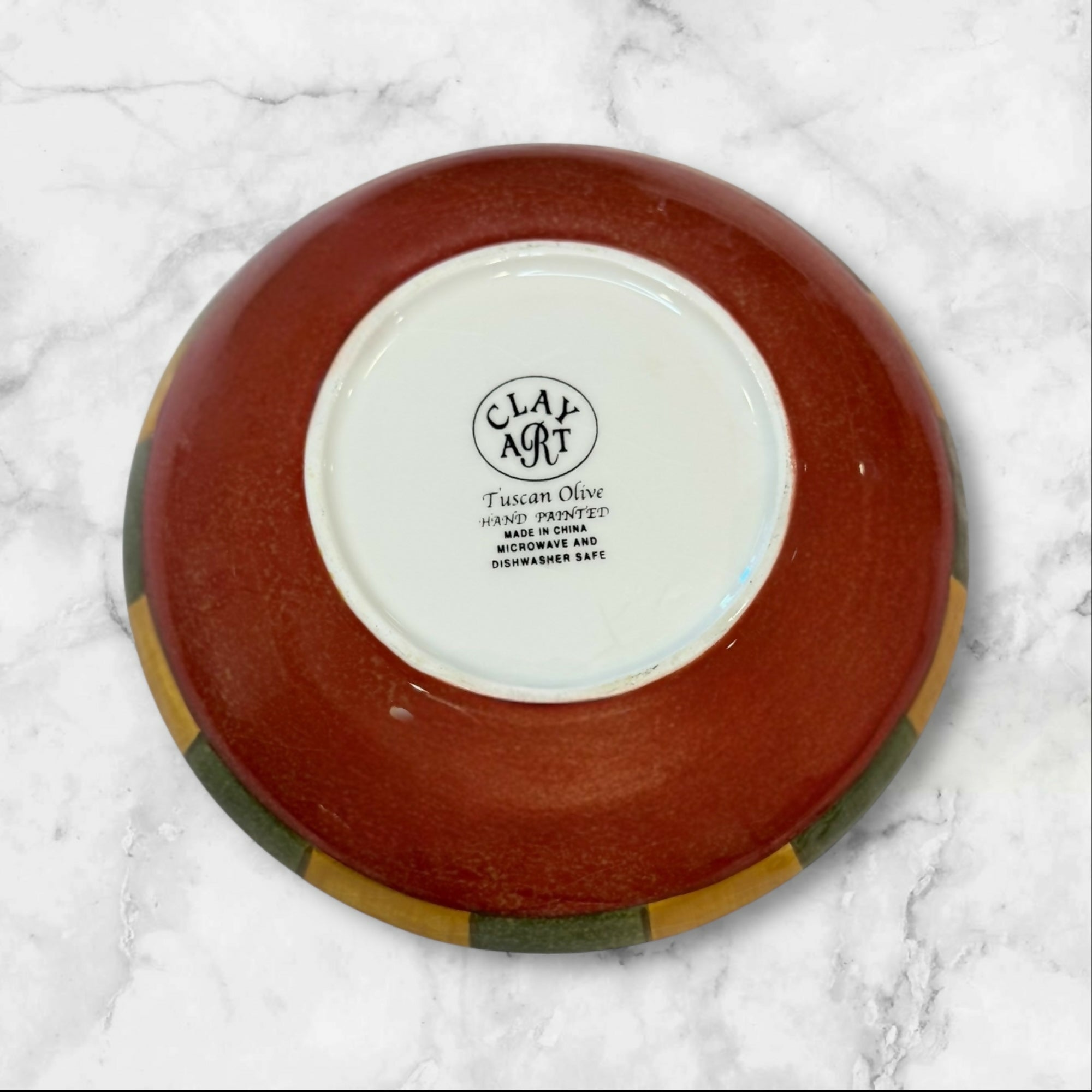 Clay Art Tuscan Olive Soup Bowls | Set of 3 | Gently Used