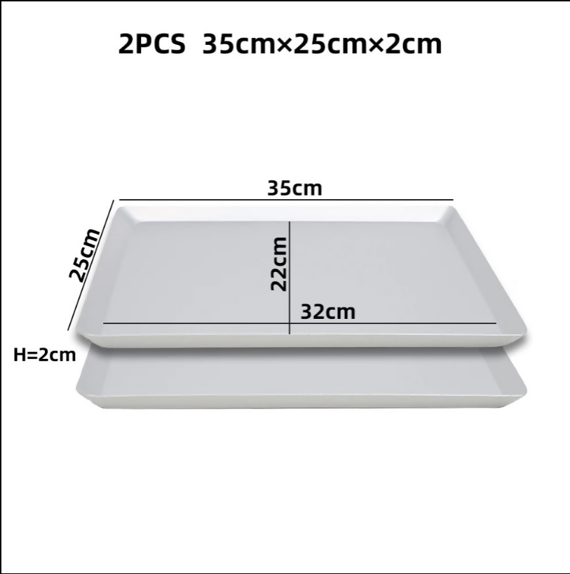 ANYGLEAM Baking Tray 2Pcs Rectangular Oven Pastry Sheet Pan