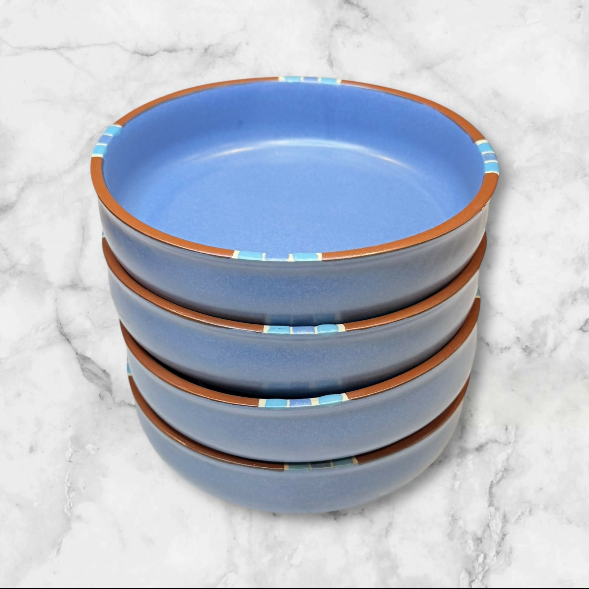 Dansk Mesa Sky Blue Pasta Bowls | Set of 4 | Excellent Condition