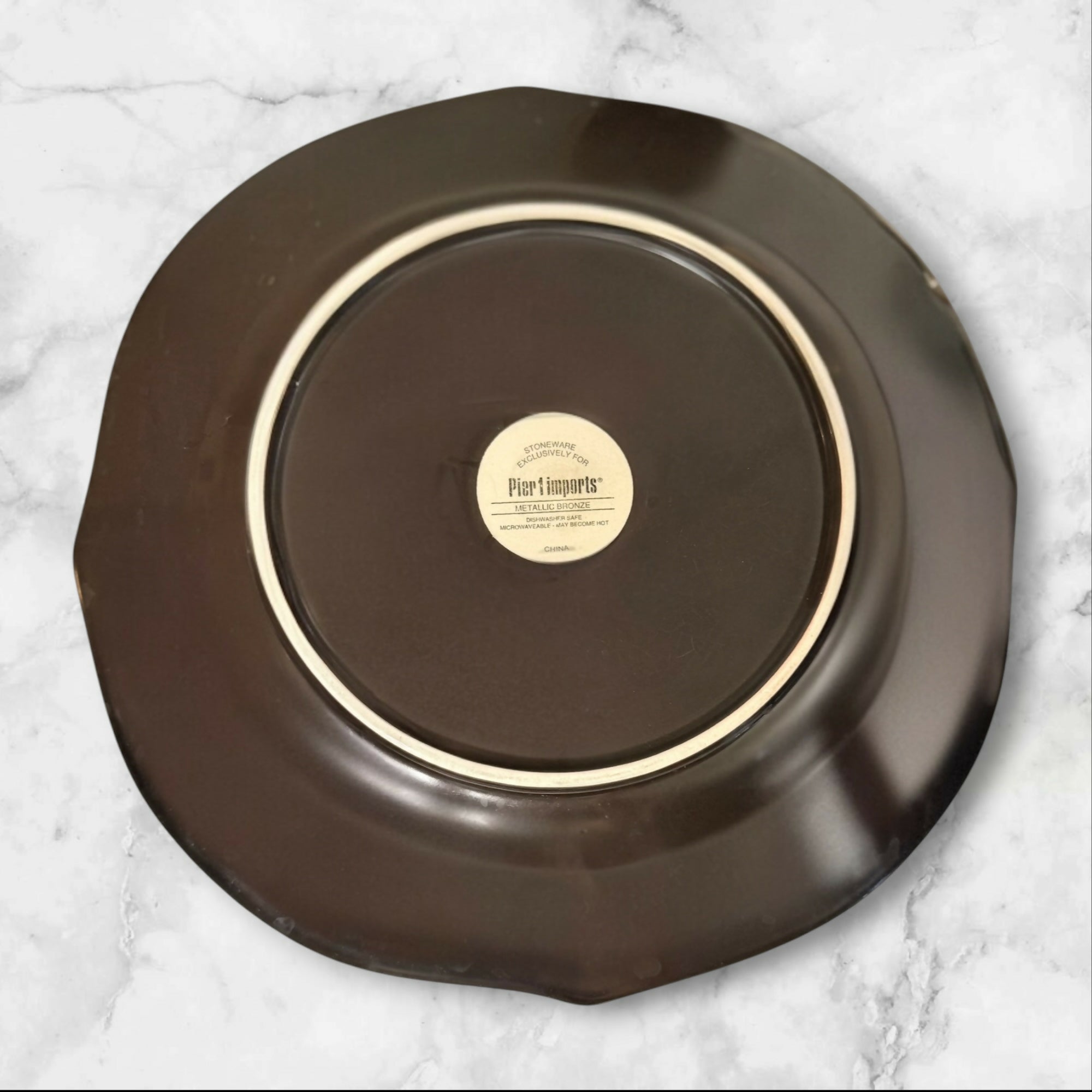 Pier 1 Metallic Bronze Dinner Plates | Set of 6 | Great Condition