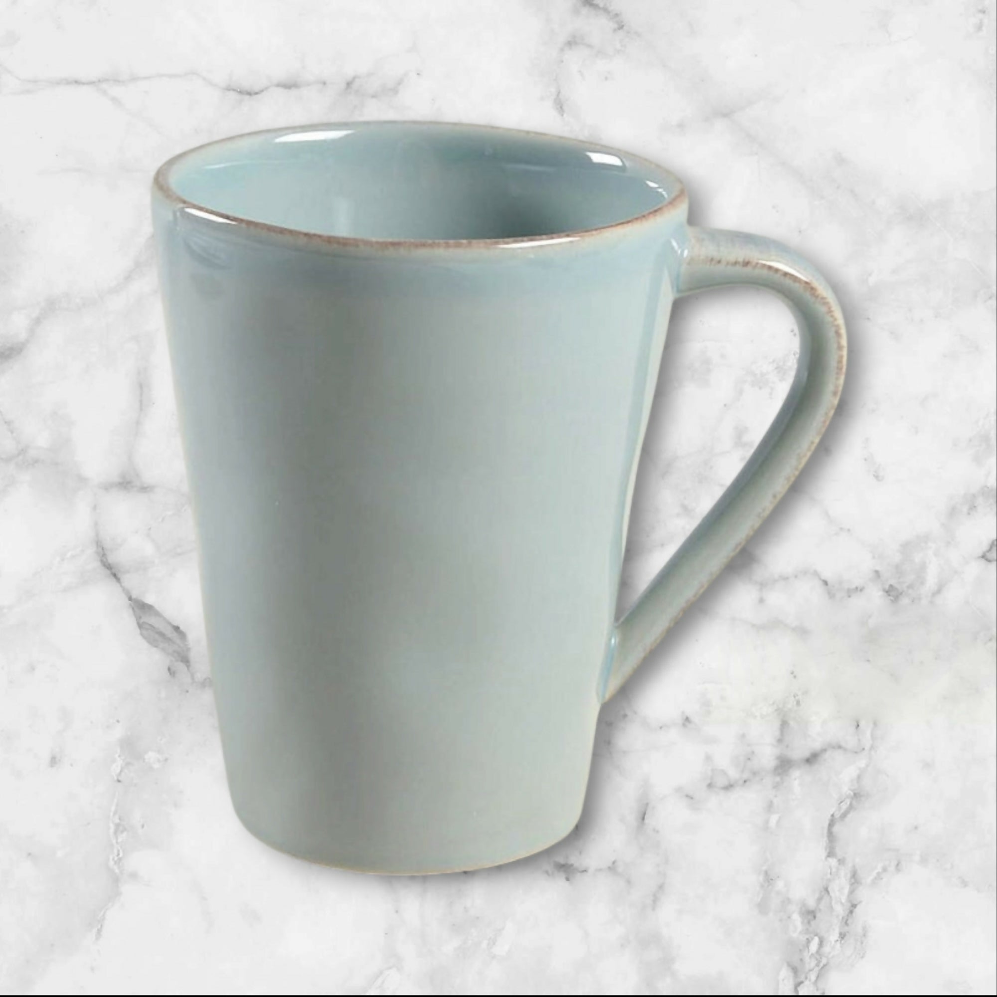 Crate & Barrel Marin Blue Stoneware Mug Set of 3 | Portugal | Excellent Condition