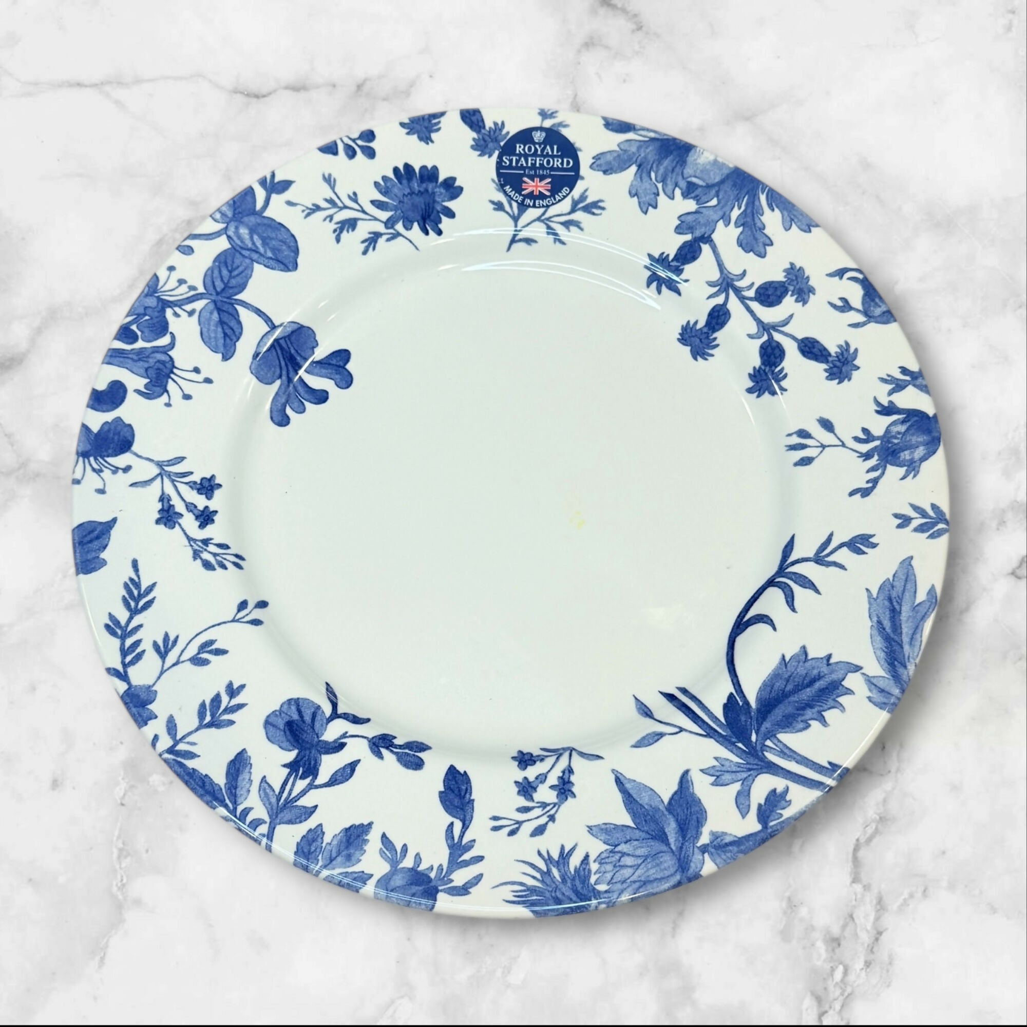 Royal Stafford Floral Weave Blue Dinner Plates | Set of 3 | Excellent Condition