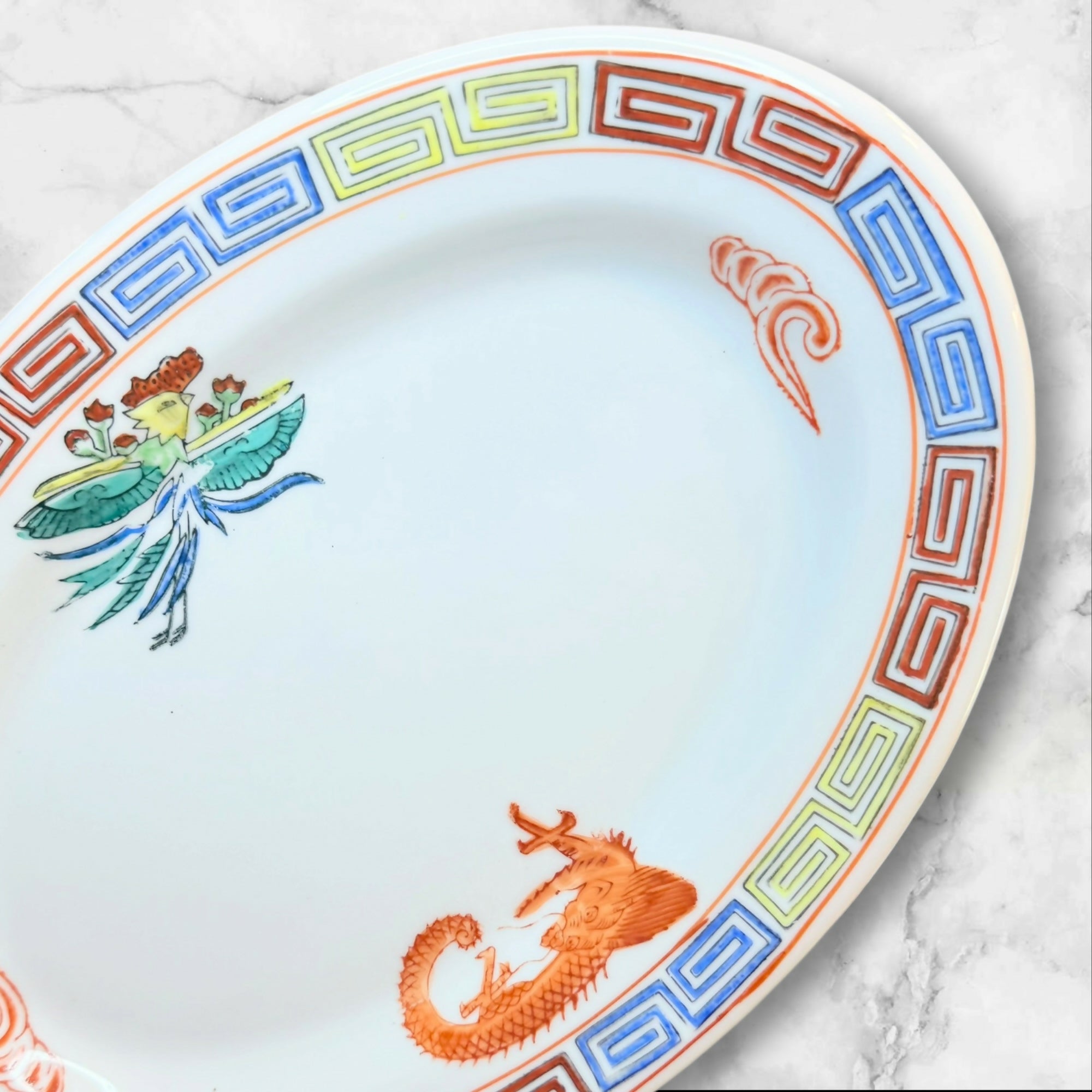 Vintage Chinese Restaurant Ware Dragon Phoenix Platters Set of 4 | Excellent