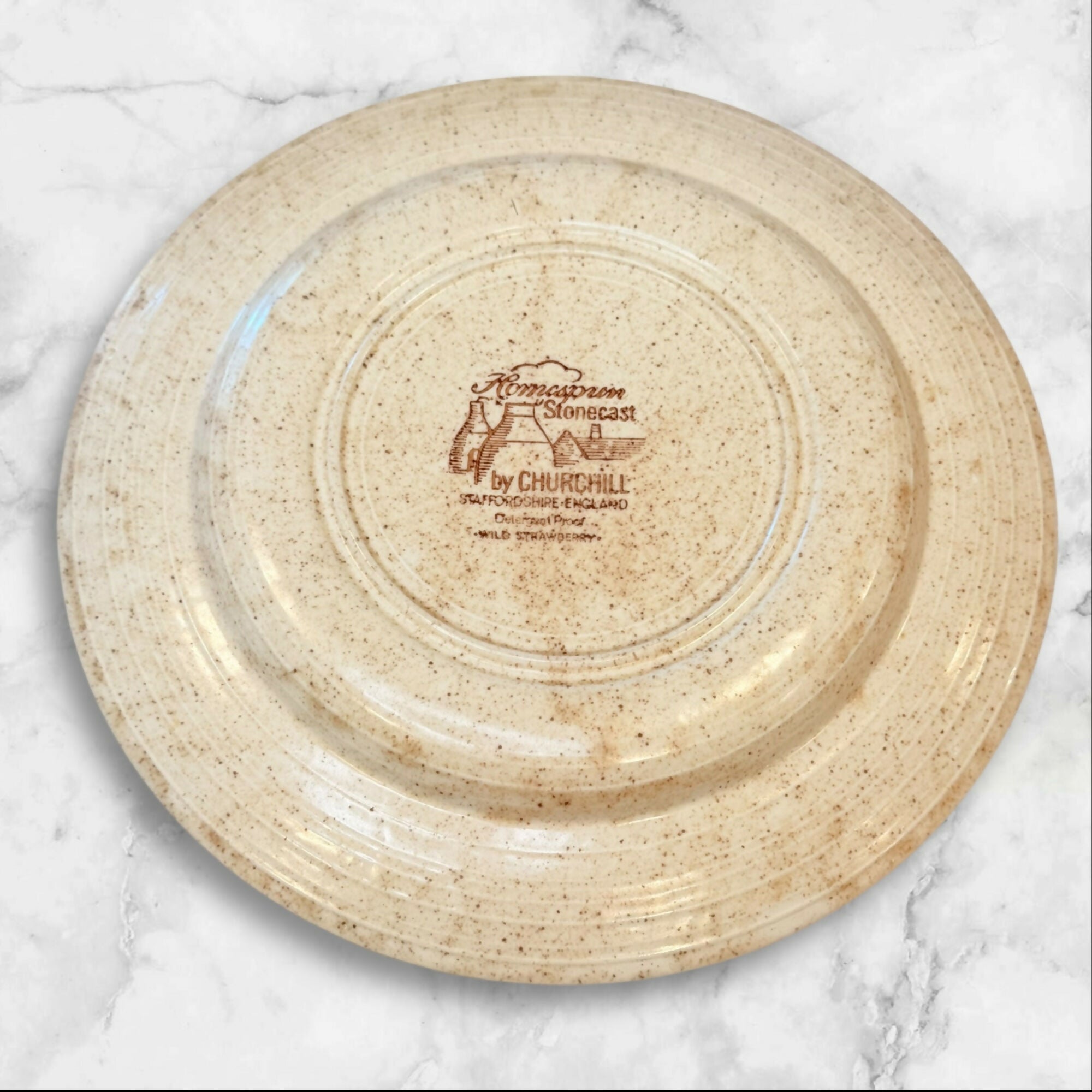 Churchill Homespun Wild Strawberry Dinner Plates | Set of 2 | Great Condition