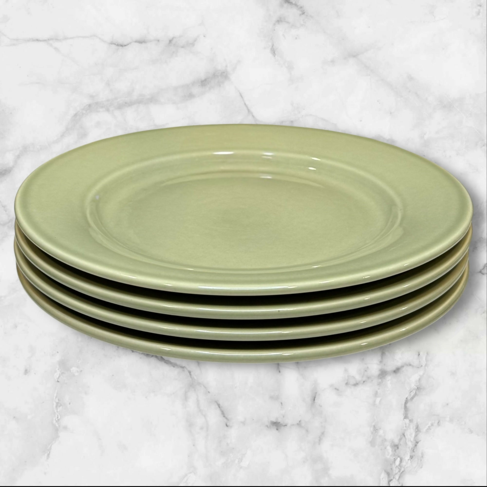 Williams Sonoma Belvedere Sage Dinner Plates | Set of 4 | Great Condition