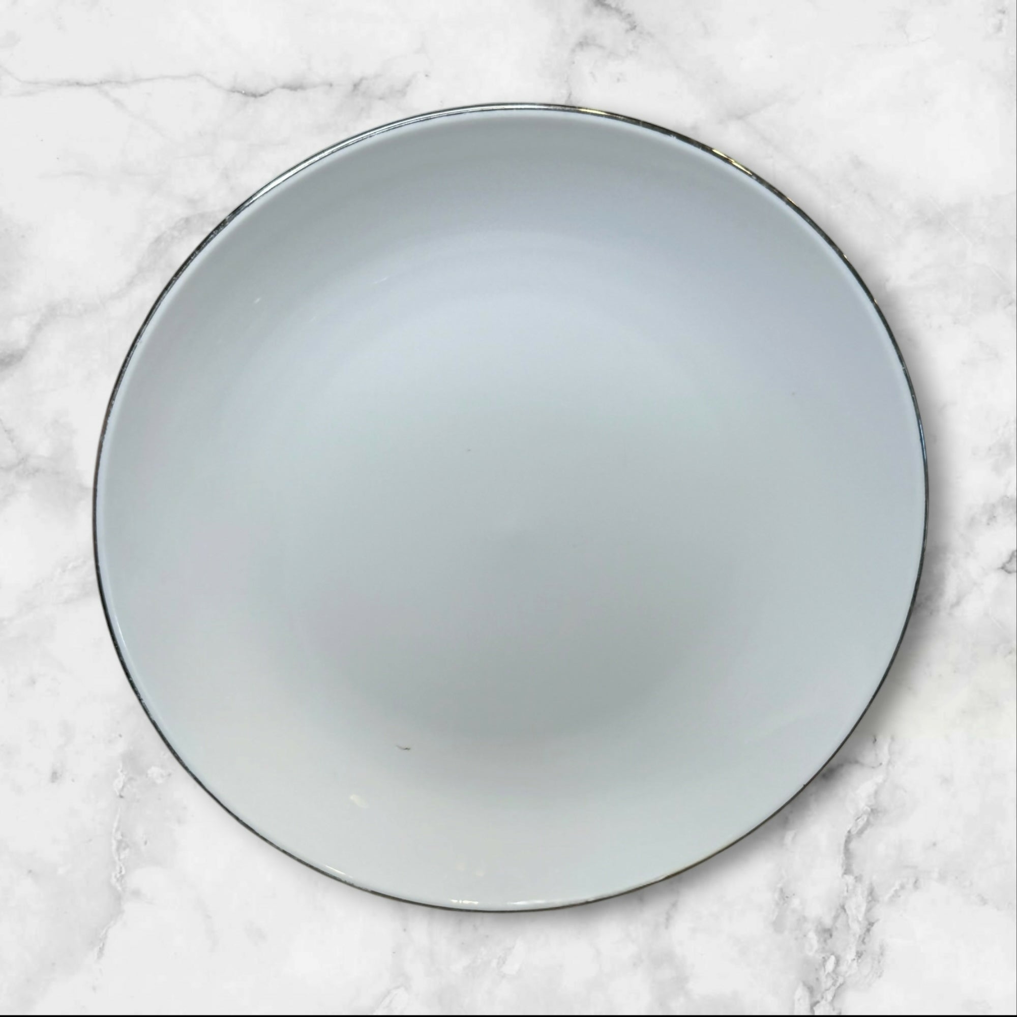 Pier 1 Platinum Rim Porcelain Bowls Set of 5 | Elegant Gently Used