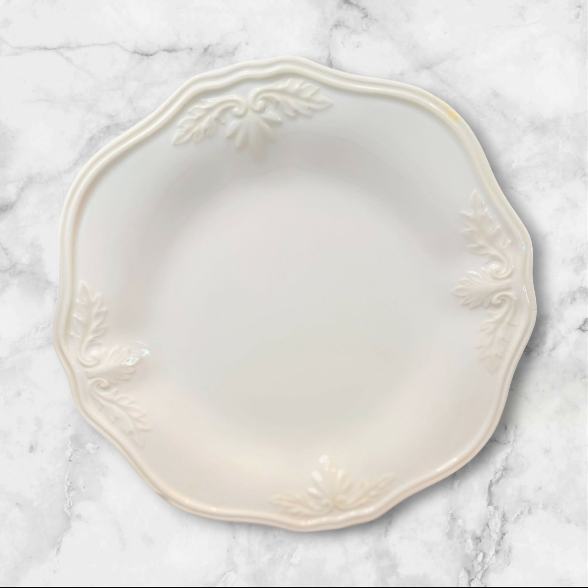 Lenox Butler’s Pantry Gourmet Salad Plates | Set of 2 | Ivory Embossed