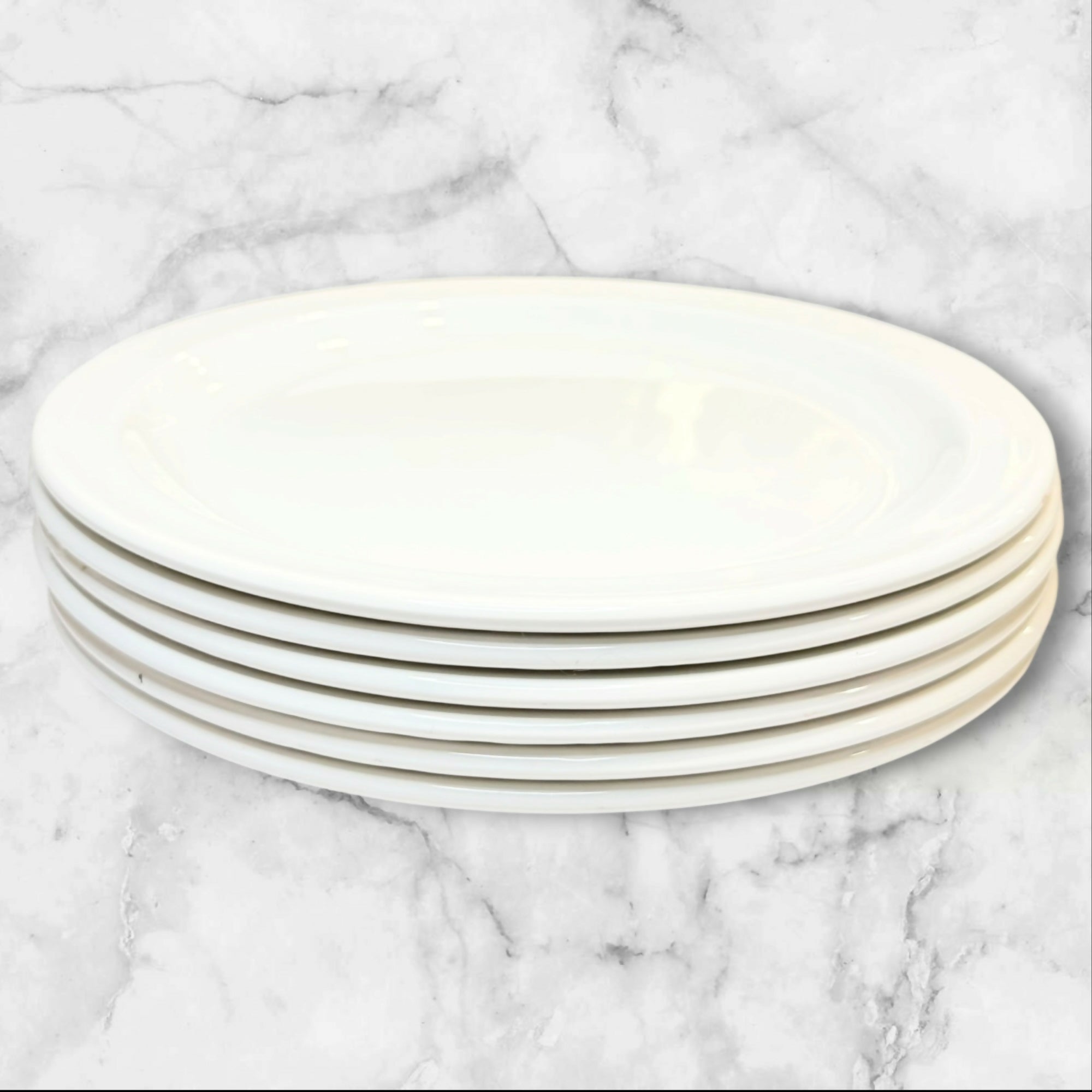 W R Midwinter Stonehenge White Dinner Plates | Set of 6 | Great Condition