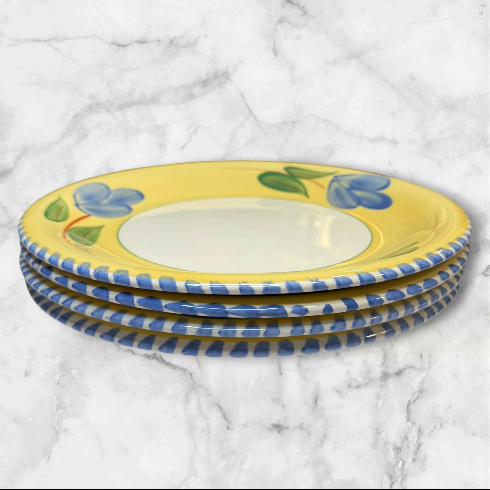 Maxam Mediterranean Dinner Plates | Set of 4 | Excellent Condition