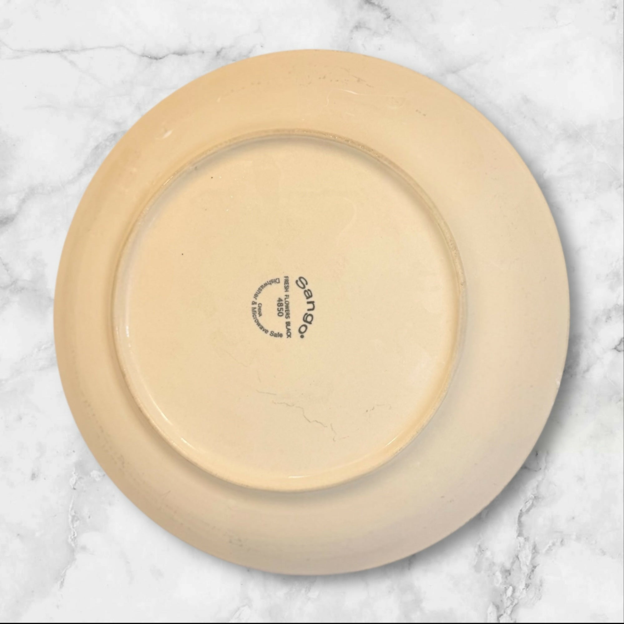 Sango Fresh Flowers Black Dinner & Salad Plates | Set of 8 | Gently Used
