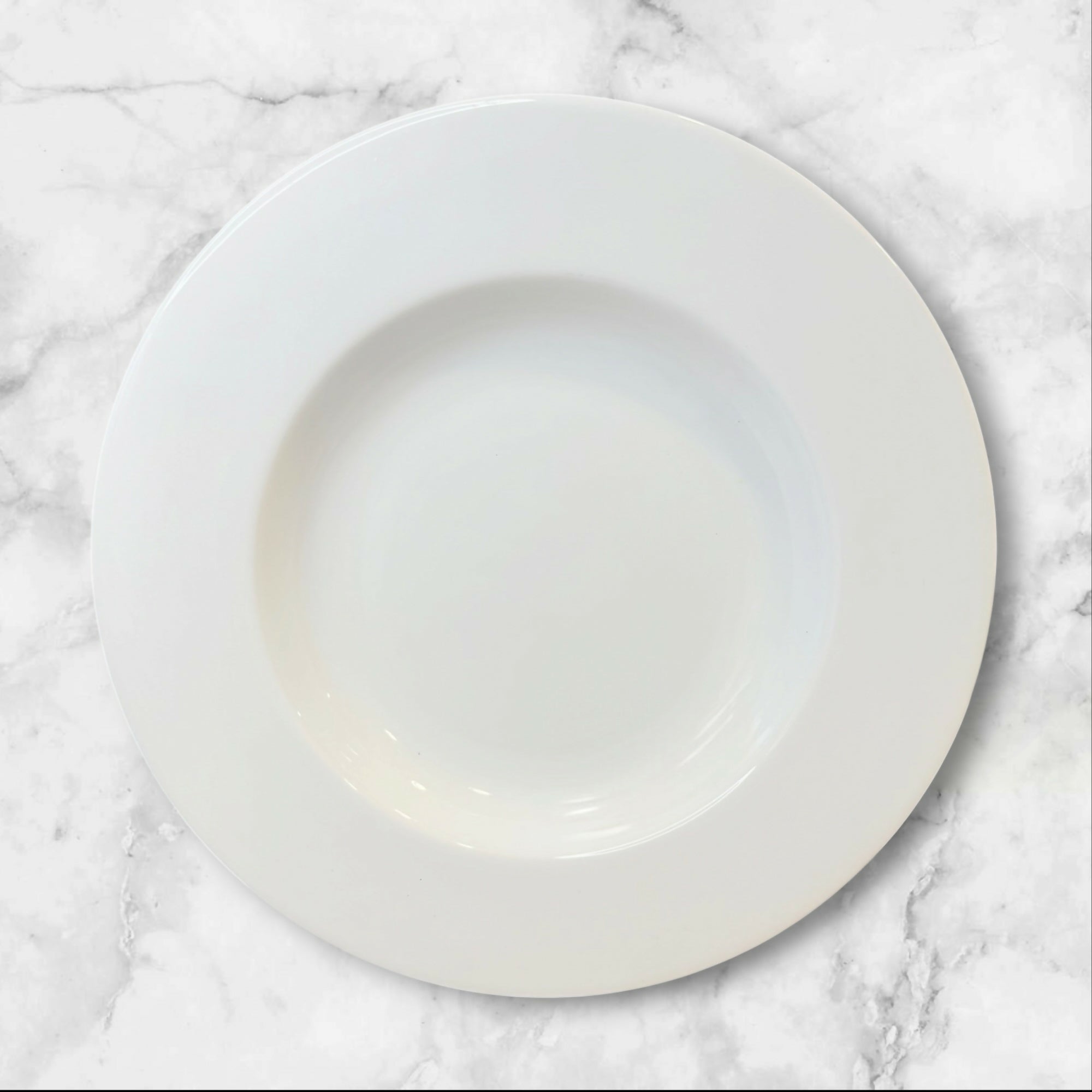 Crate & Barrel Monno White Large Rim Soup Bowls Set of 4 Bangladesh 12”