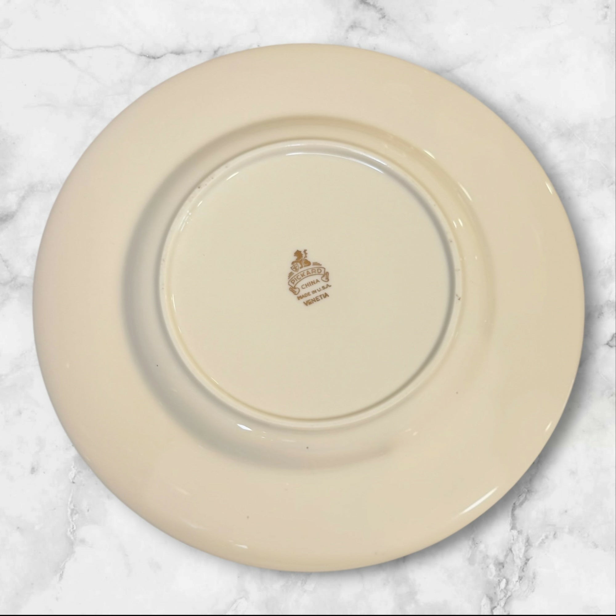 Pickard Venetia Cream Platinum Dinner & Salad Plates Set of 8 | Excellent