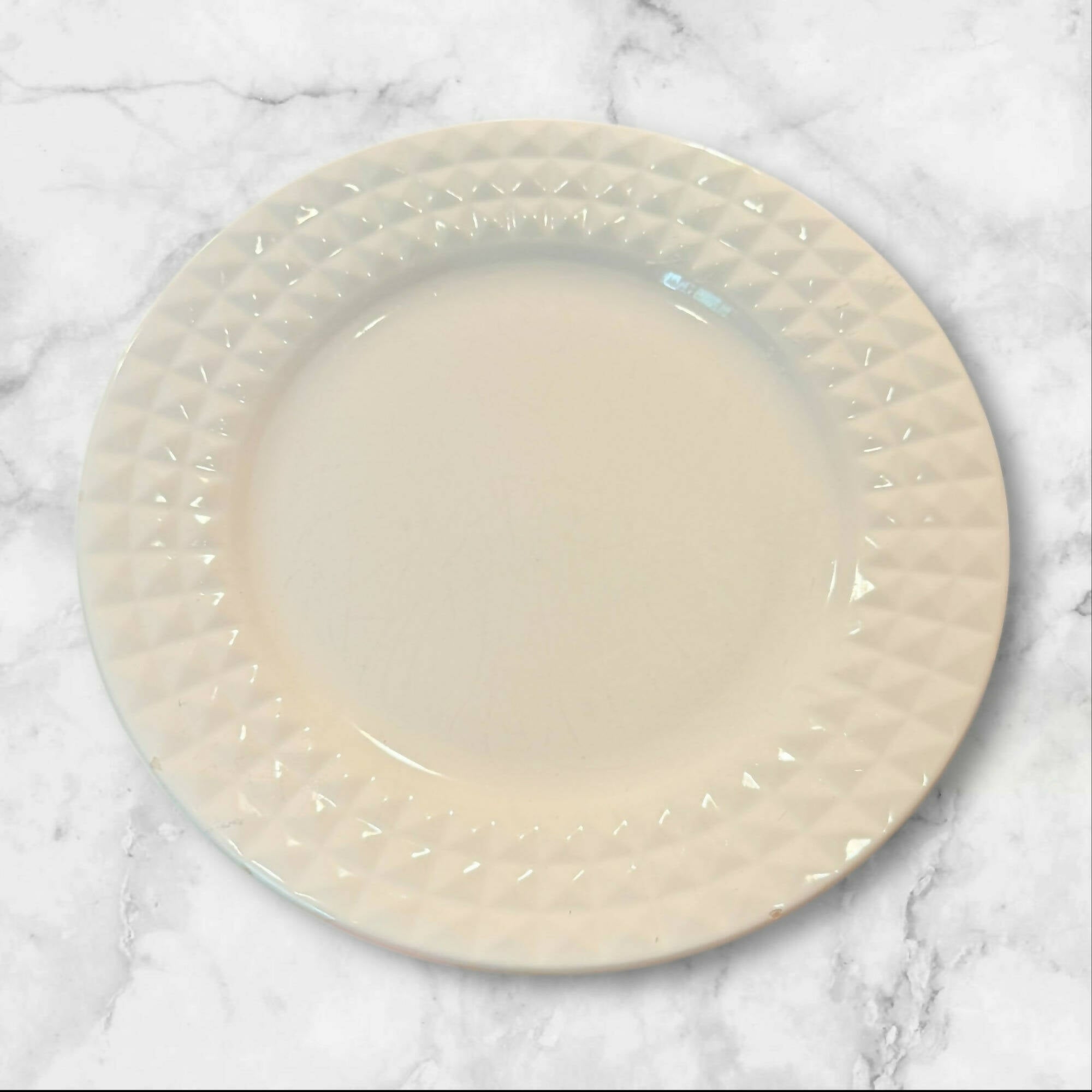 Coventry Stud White Dinner Plates | Set of 4 | Fair Condition | Gently Used