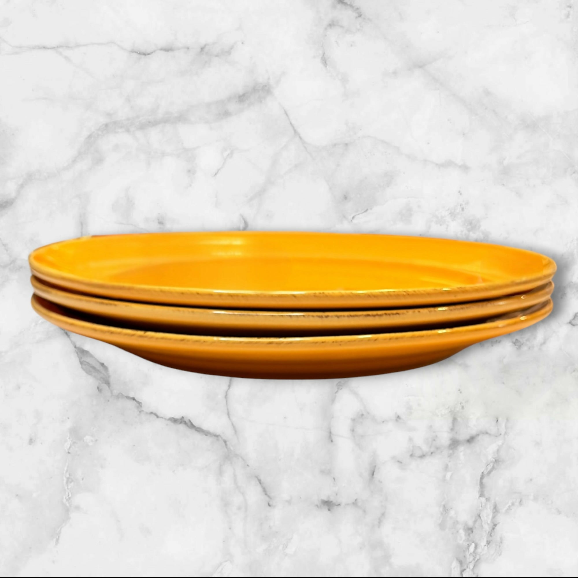 Pottery Barn Cambria Saffron Dinner Plates Set of 3 | Excellent Condition