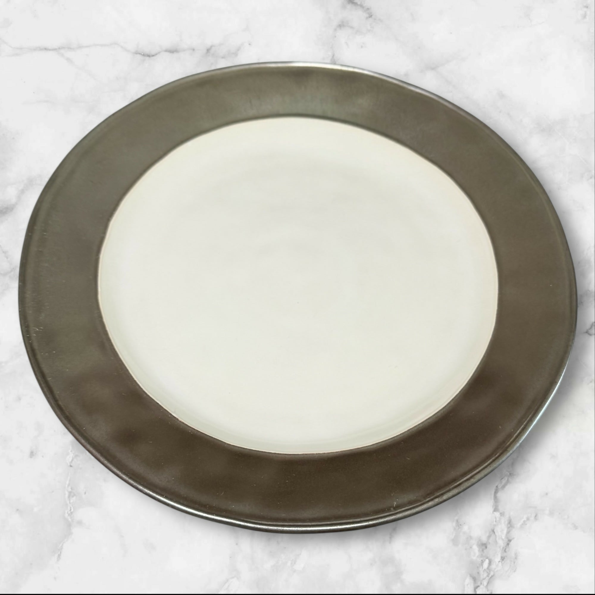 Juliska Emerson White Pewter Dinner Plates Set of 6 | Excellent Cond