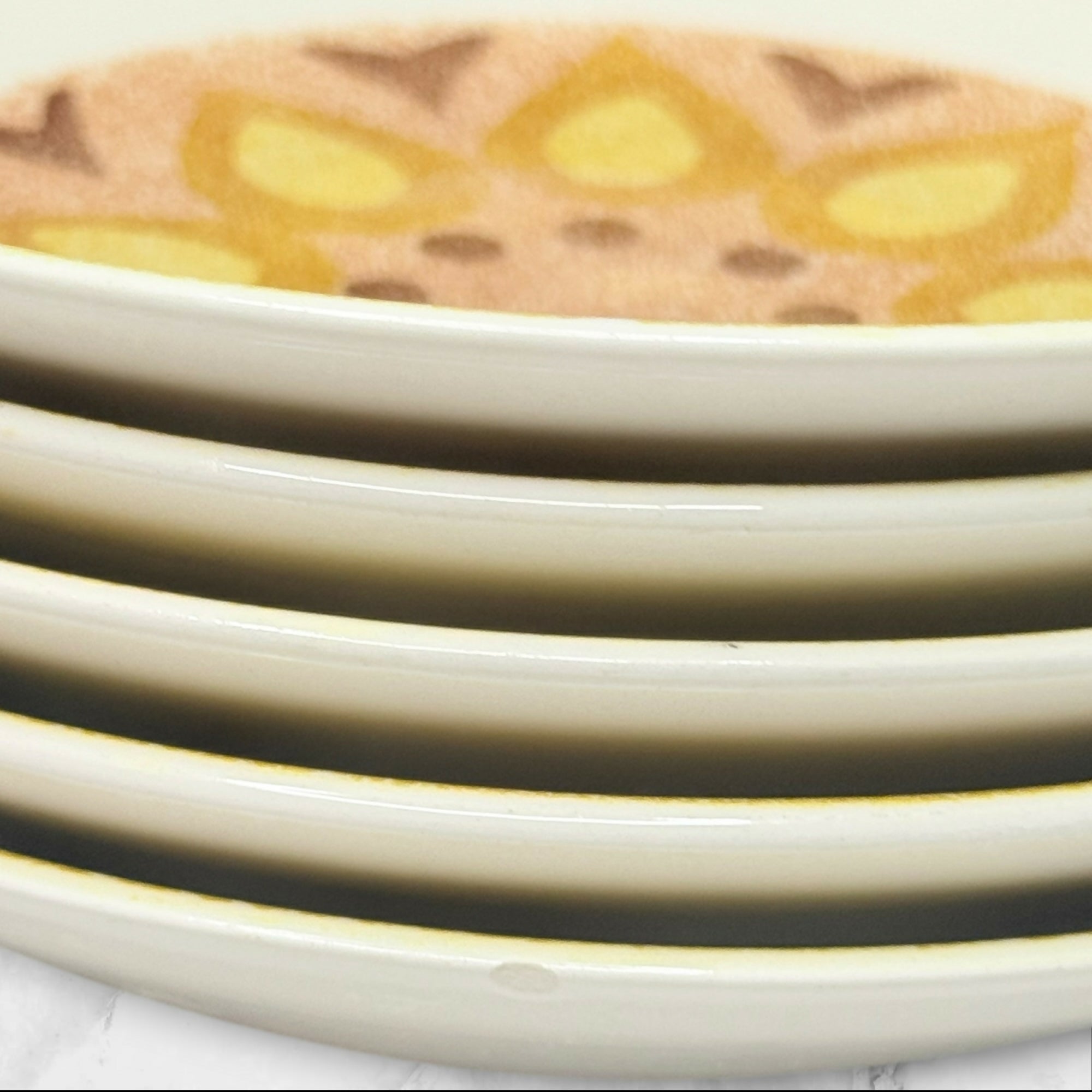 Taylor Smith & Taylor Yellow Star Ironstone Bowls | Set of 5 | Vintage Rare
