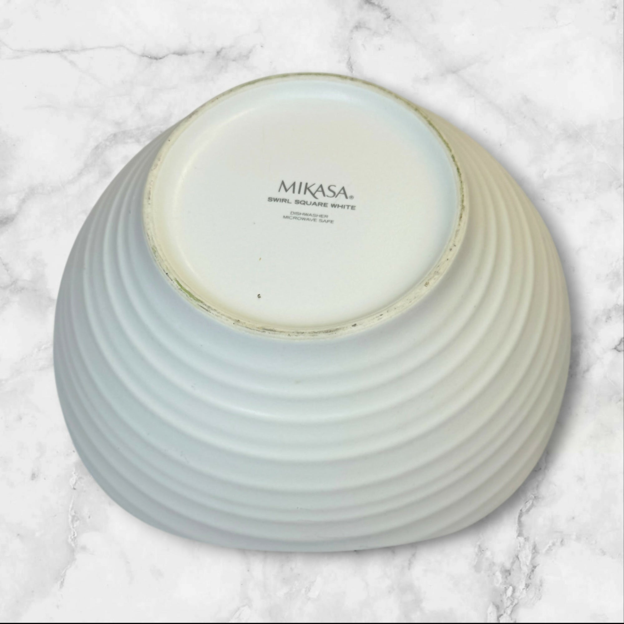 Mikasa Swirl Square Graphite & White Bowls | Set of 6 | Great Condition
