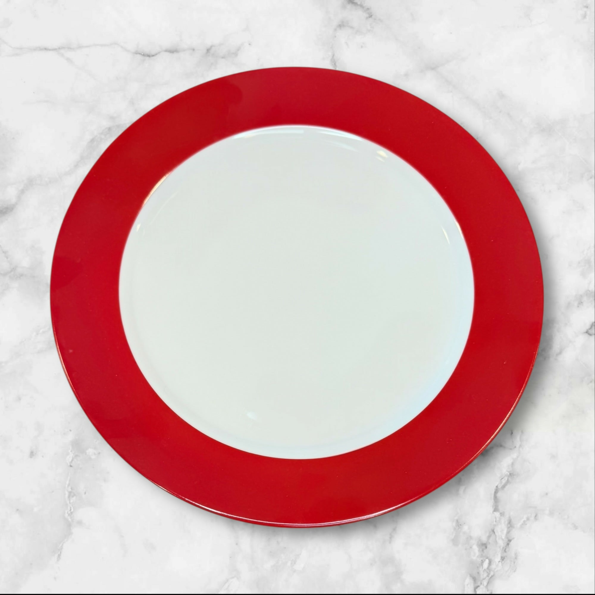 Ten Strawberry Street Red Rim Charger Plates 12.25” | Set of 4 | EUC