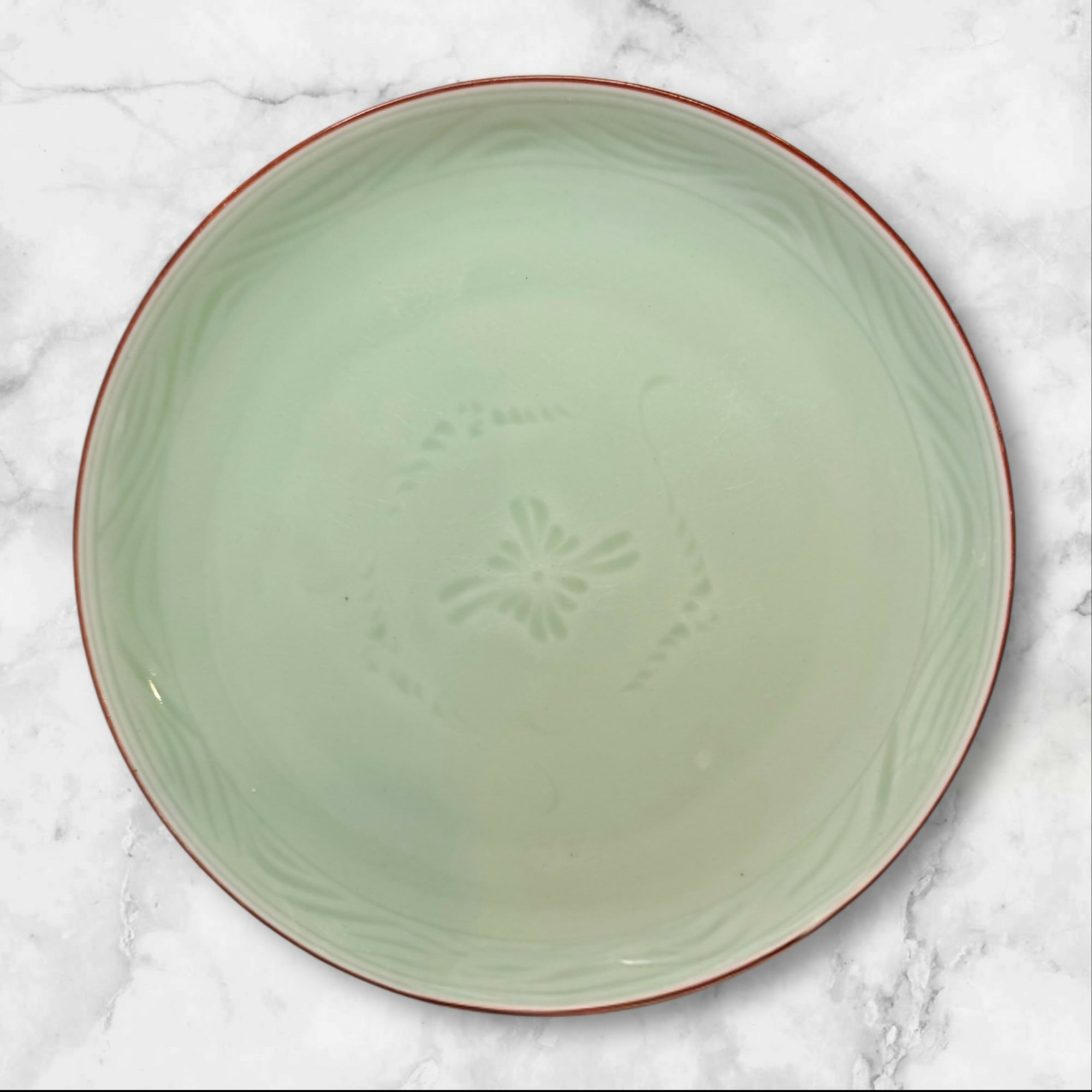 Vintage Celadon Green Salad Plates Set of 2 | Rare | Excellent