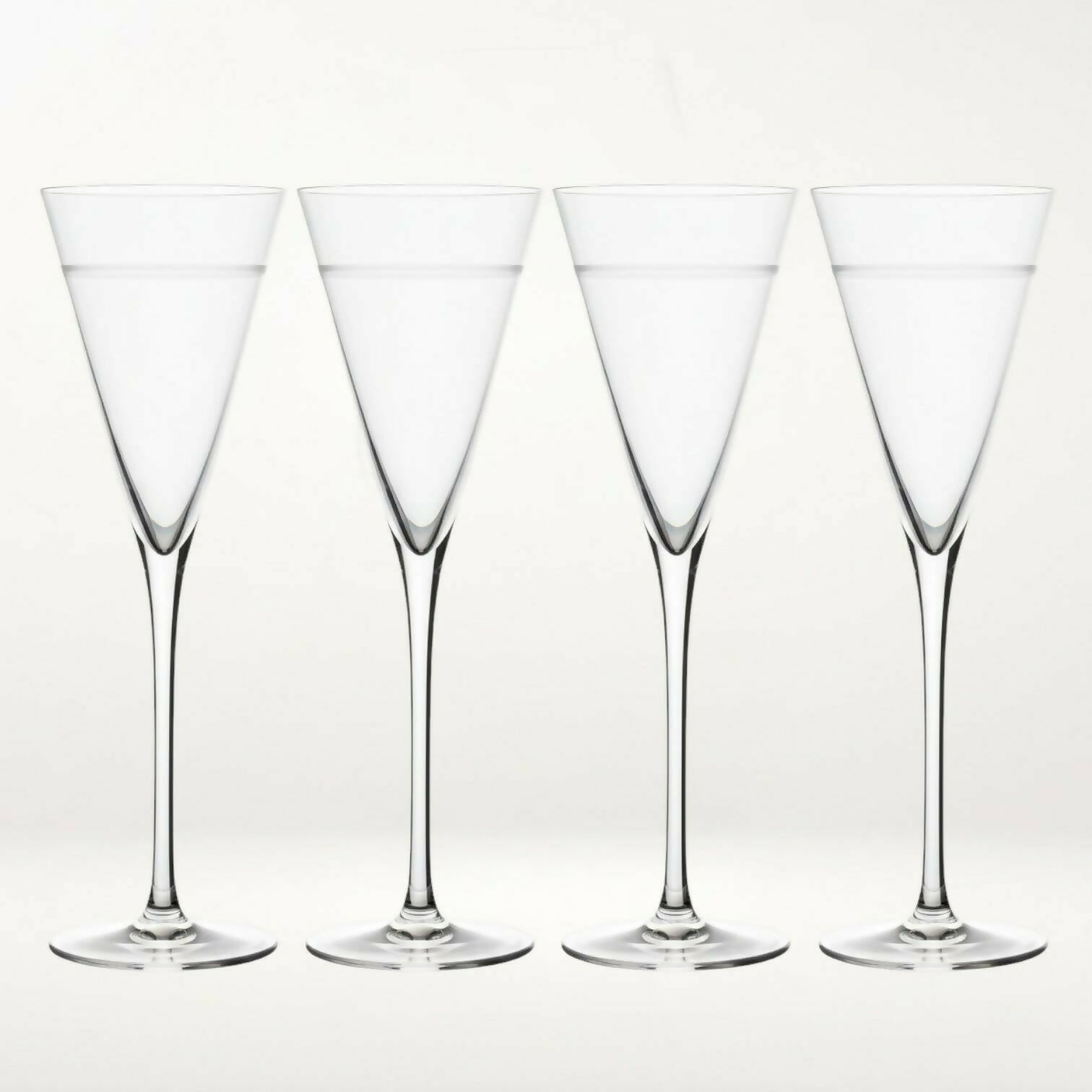 Crate & Barrel Callaway Fluted Champagne Glasses | Set of 3 | Excellent Condition