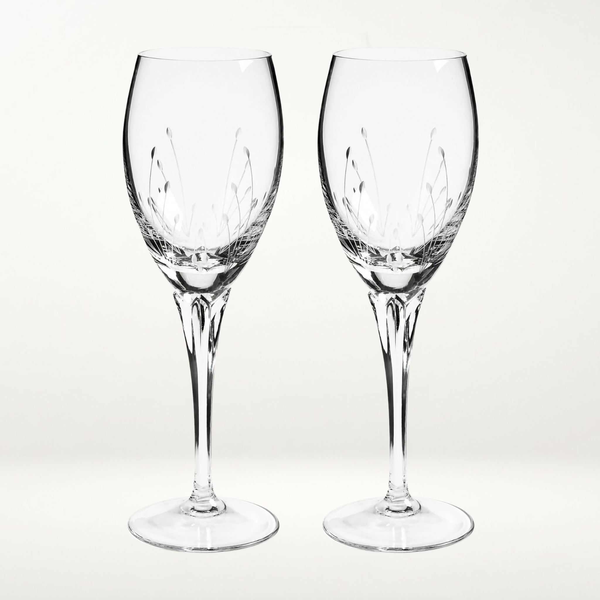 Gorham Crystal Jolie White Wine Glasses | Set of 3 | Elegant Stemware