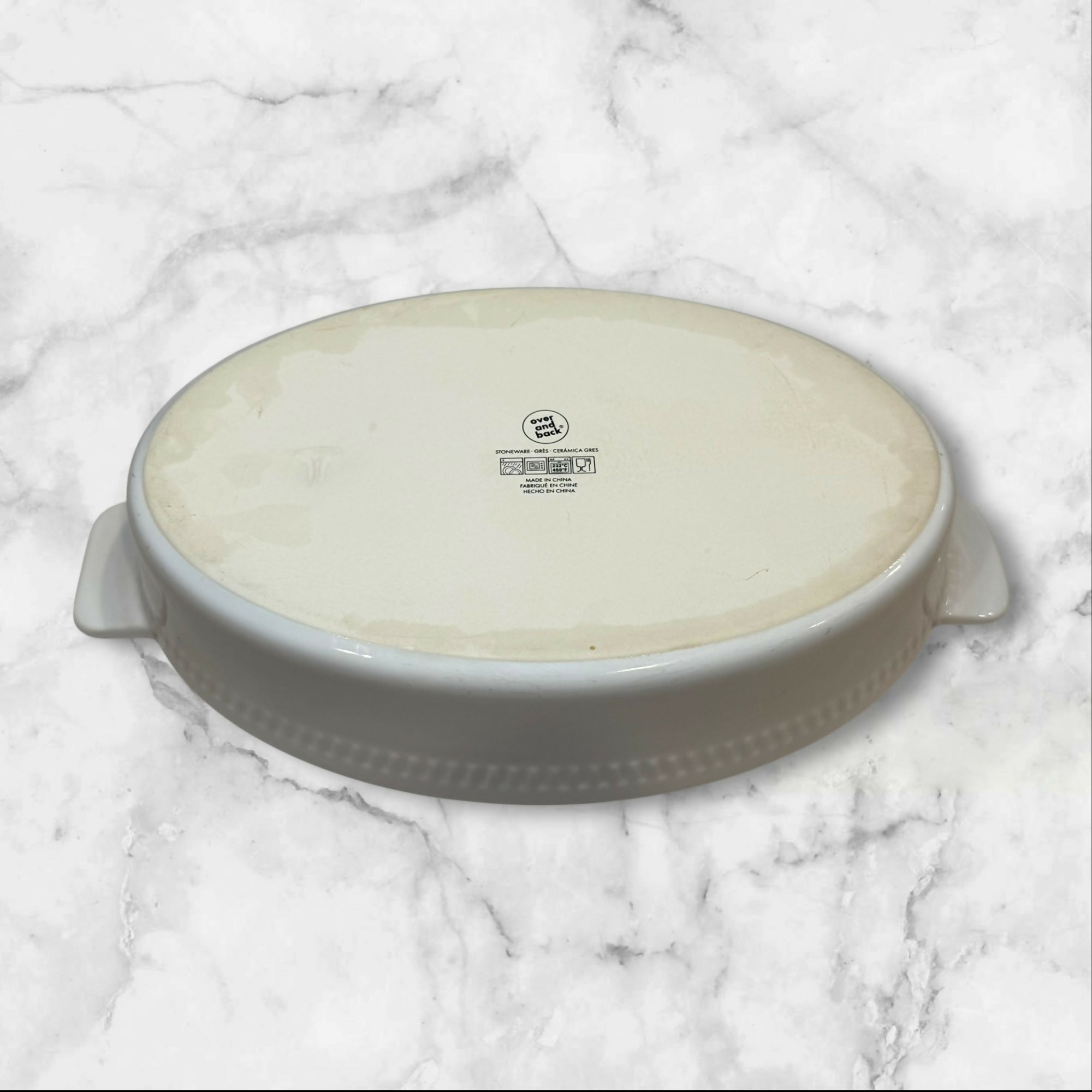 Portmeirion Sophie Conran White Oval Baker | 14” w/Handles | Gently Used