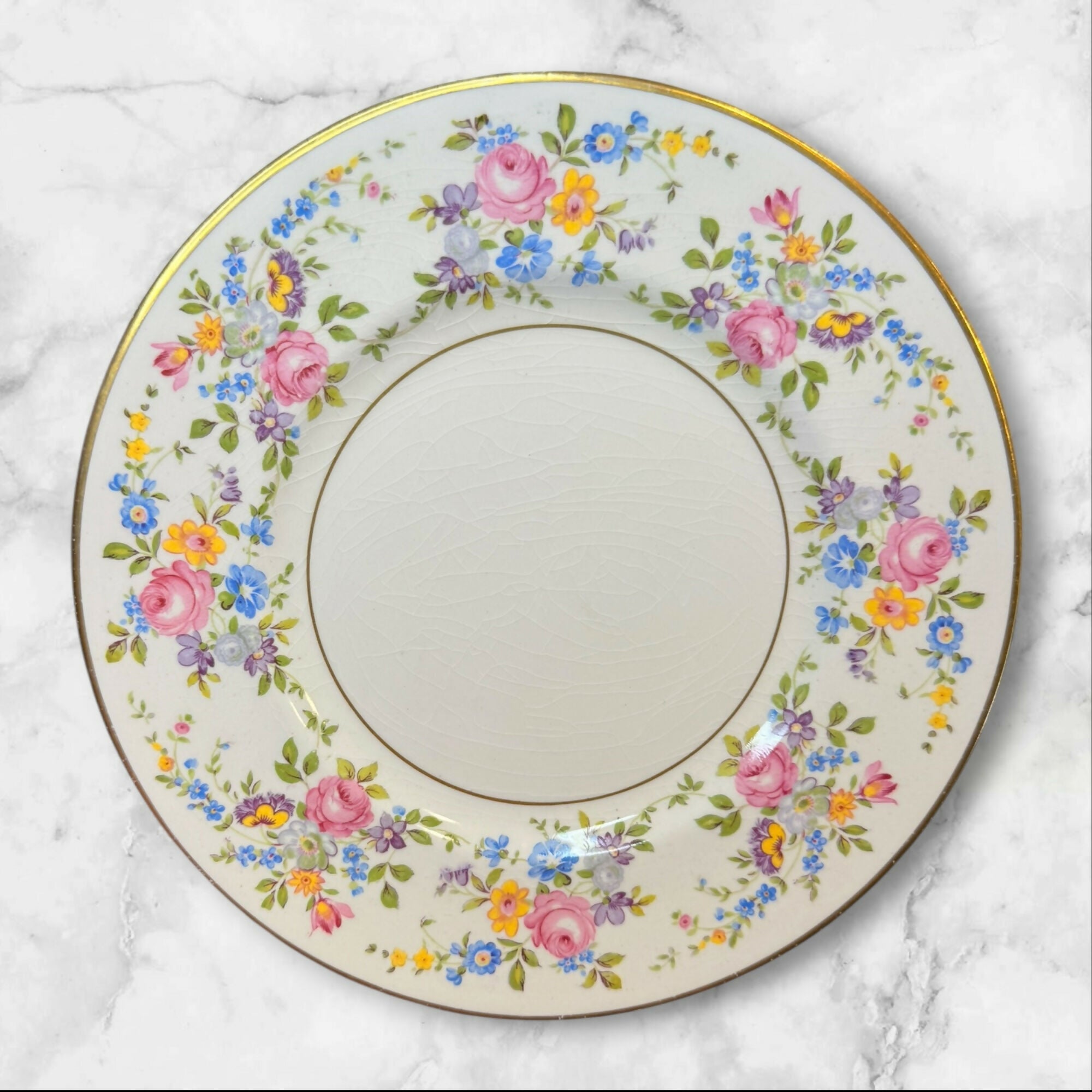 Simpsons Elizabeth Rose Floral Dinnerware Set | Set of 8 | Gently Used