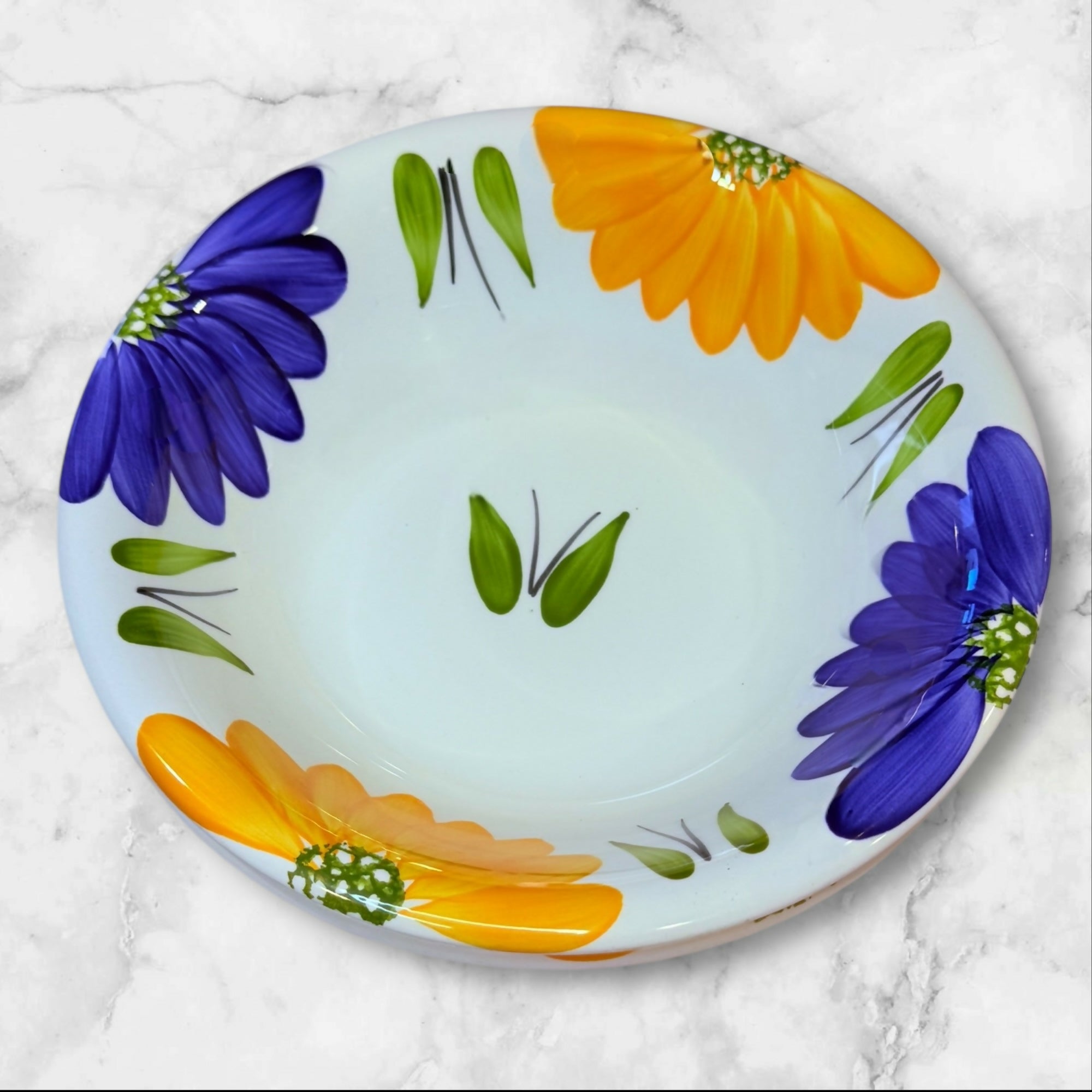Maxam Italian Daisy Coupe Soup Bowls | Set of 2 | Excellent Condition