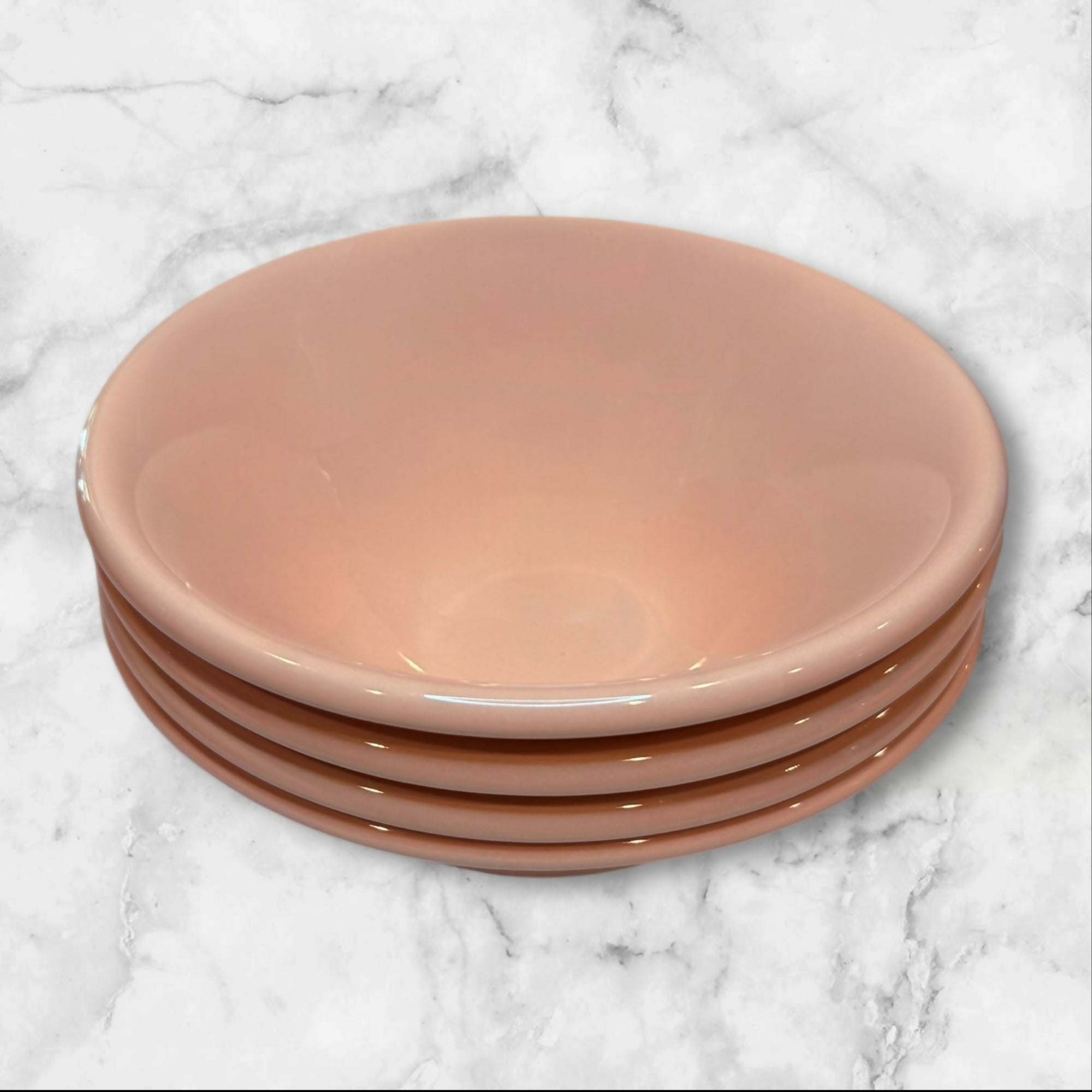 Baker Hart Stuart Salmon Stoneware Bowls Japan | Set of 4 | Great Condition