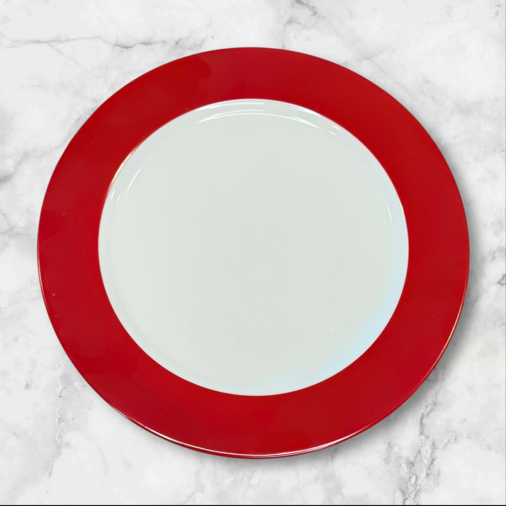 Ten Strawberry Street Red Rim Charger Plates 12.25” | Set of 4 | EUC