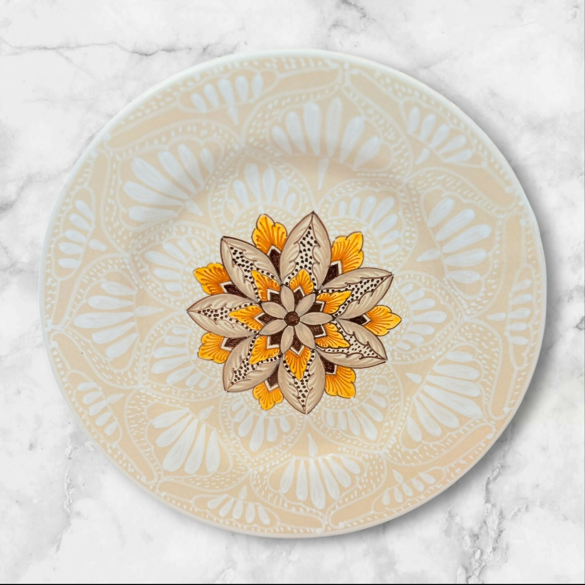 Lucie Cosmolena Ravello Italy Hand Painted Salad Plates | Set of 4 | Excellent Condition