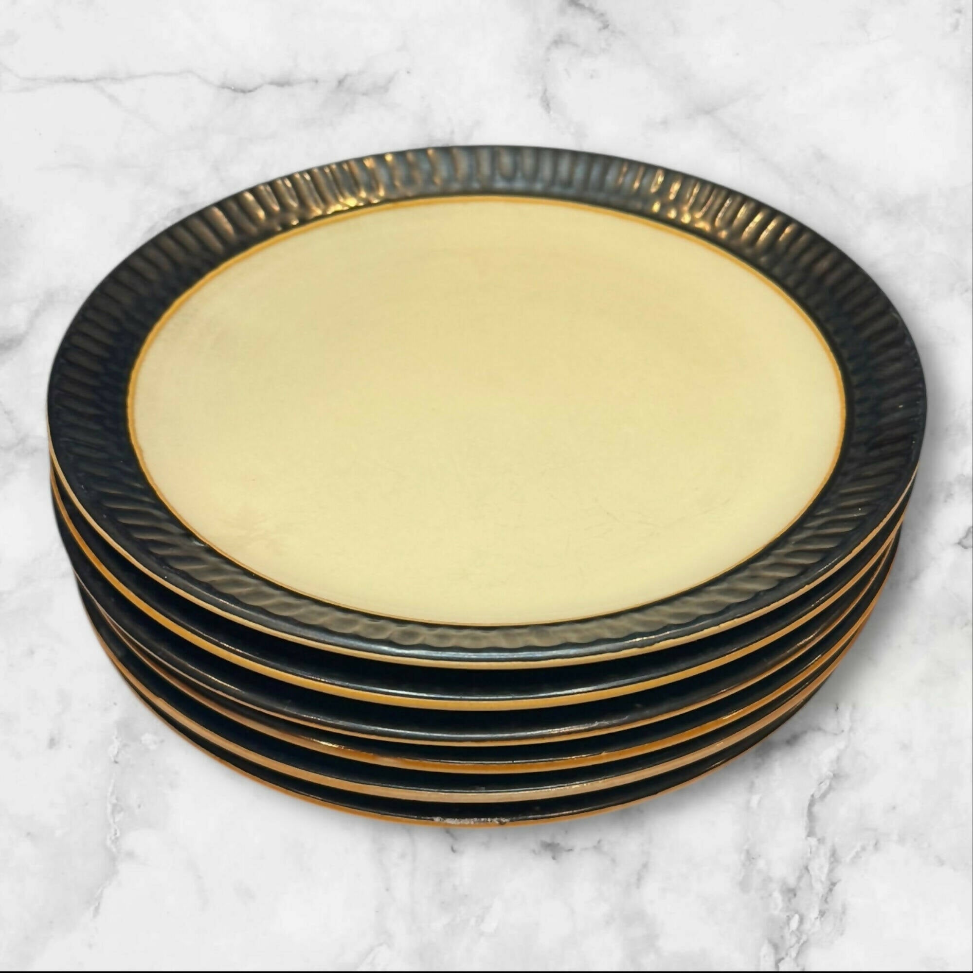 Crate & Barrel Scavo Salad Plates | Set of 6 | Excellent Condition | Pre-Owned